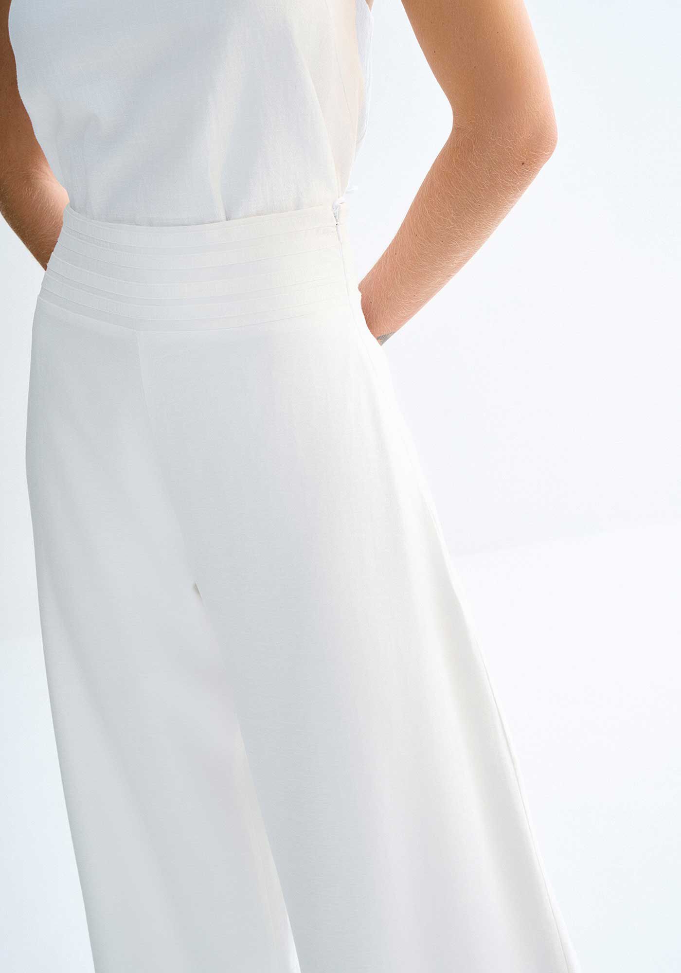 Cal&ccedil;a Reta Alfaiataria Cintura Alta com Detalhe C&oacute;s, , large.