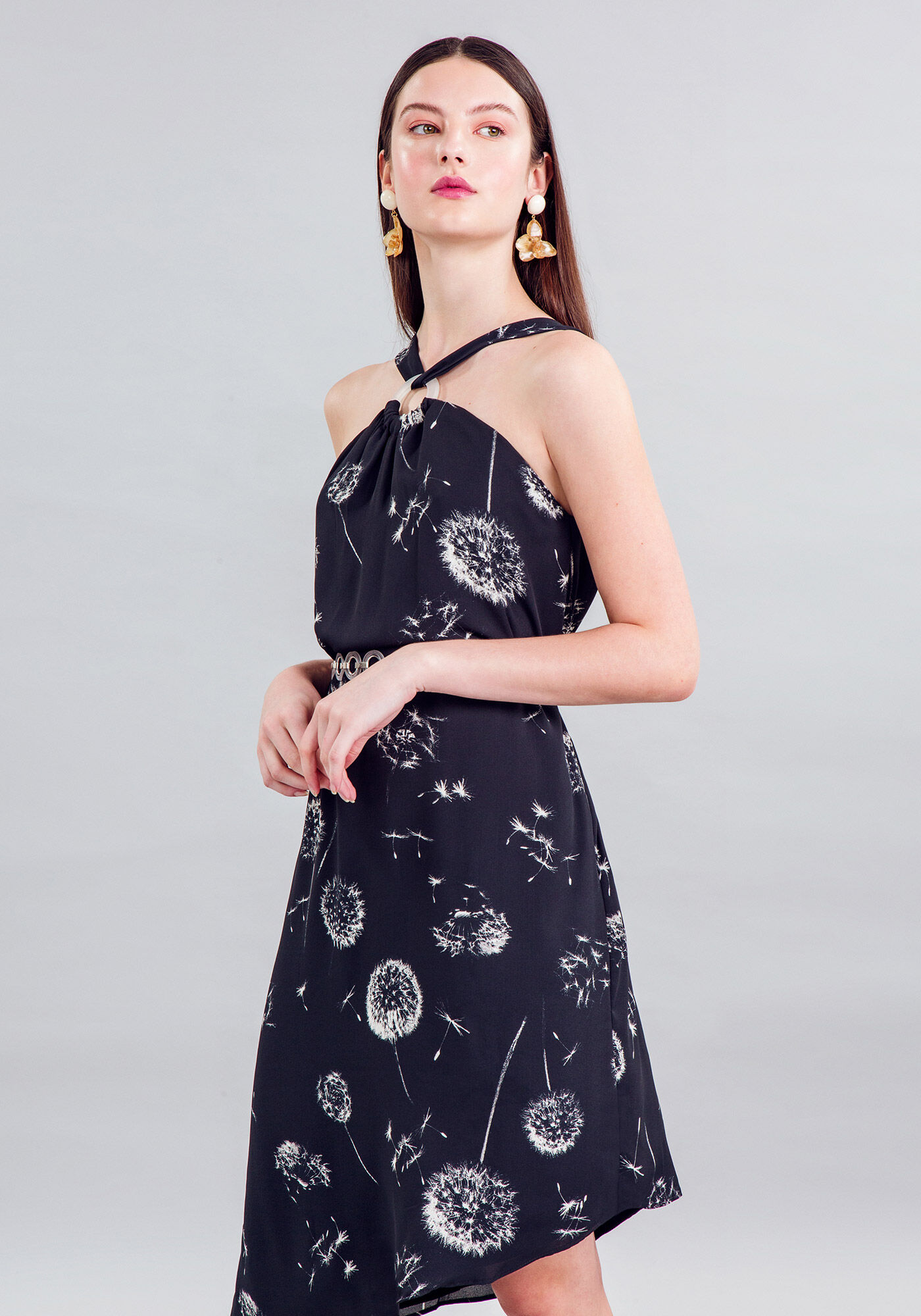 Vestido Midi Tecido Crepe Chiffon Midi, , large.