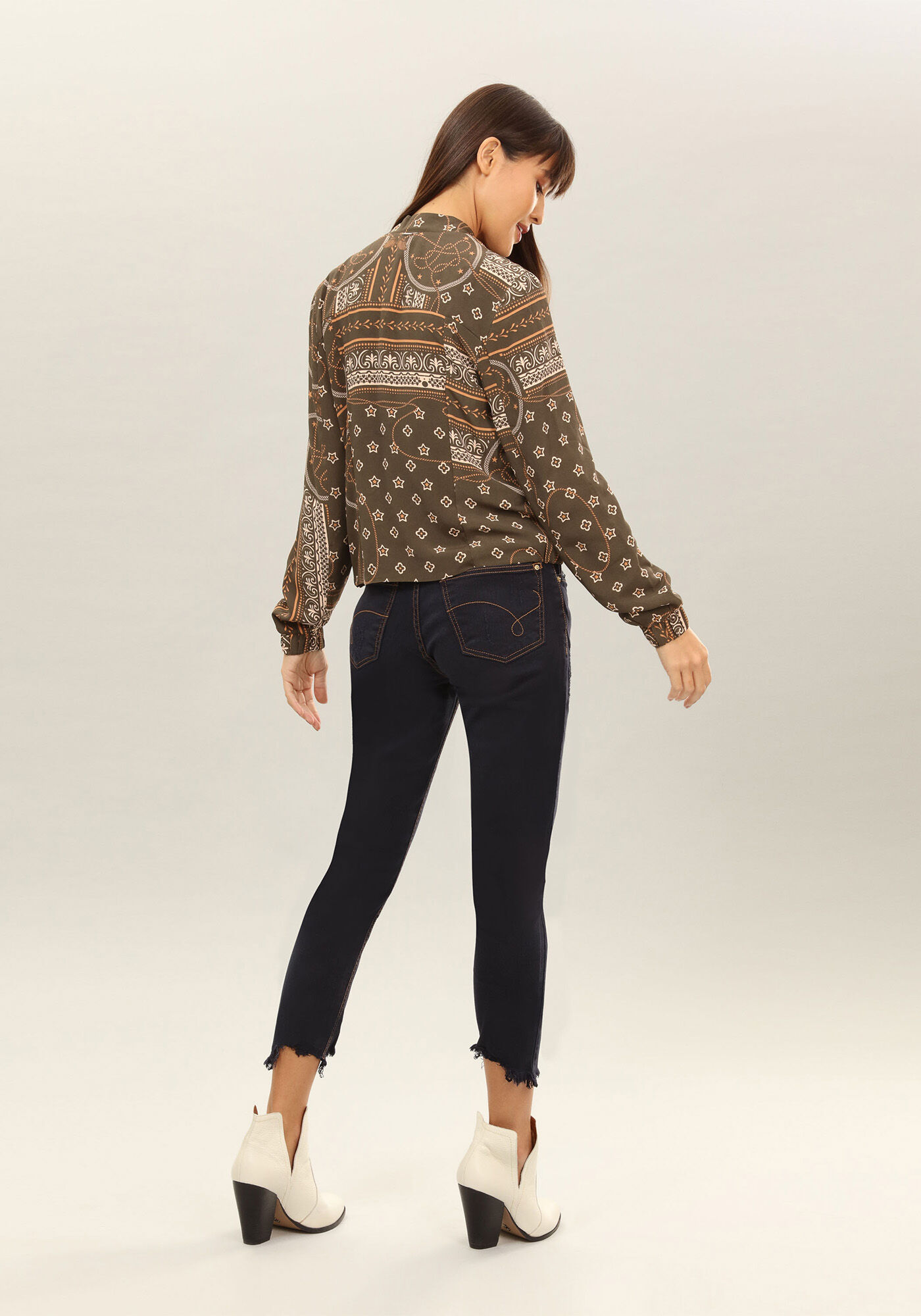 Jaqueta Estampada em Tecido, , large.