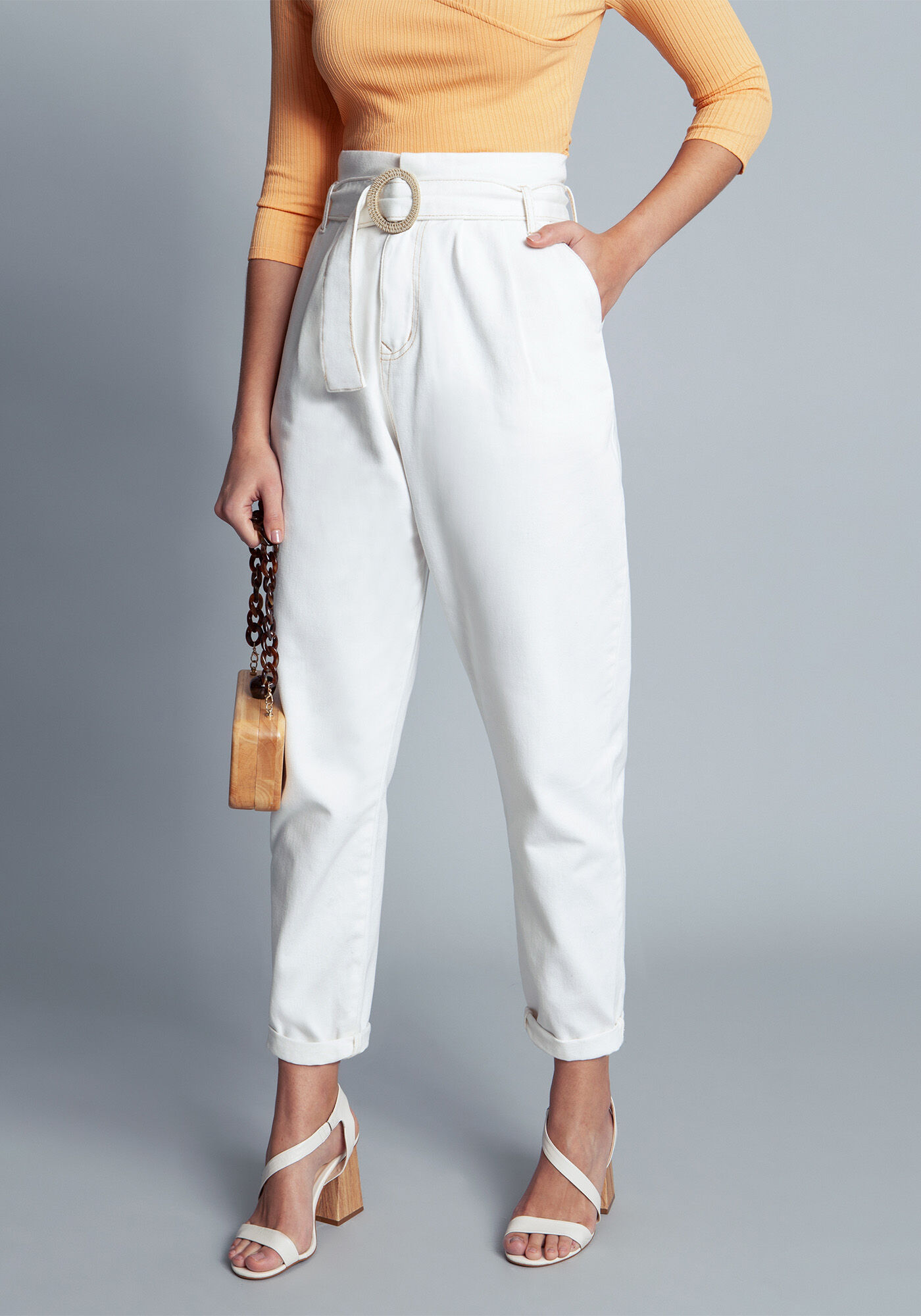 Calça clochard store branca