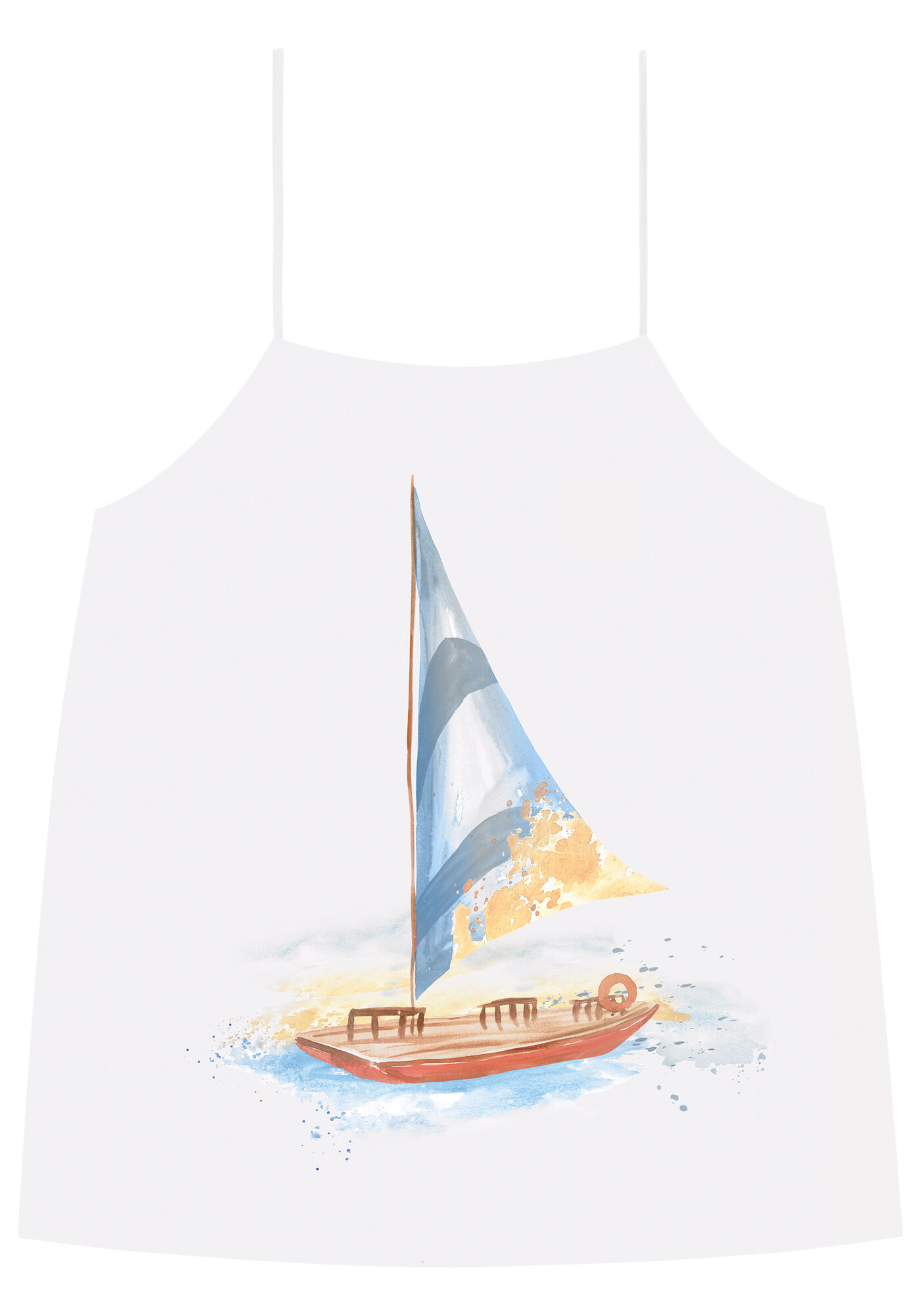 Blusa com Al&ccedil;as em Tecido Plano com Decote Reto, MARACAIPE, large.