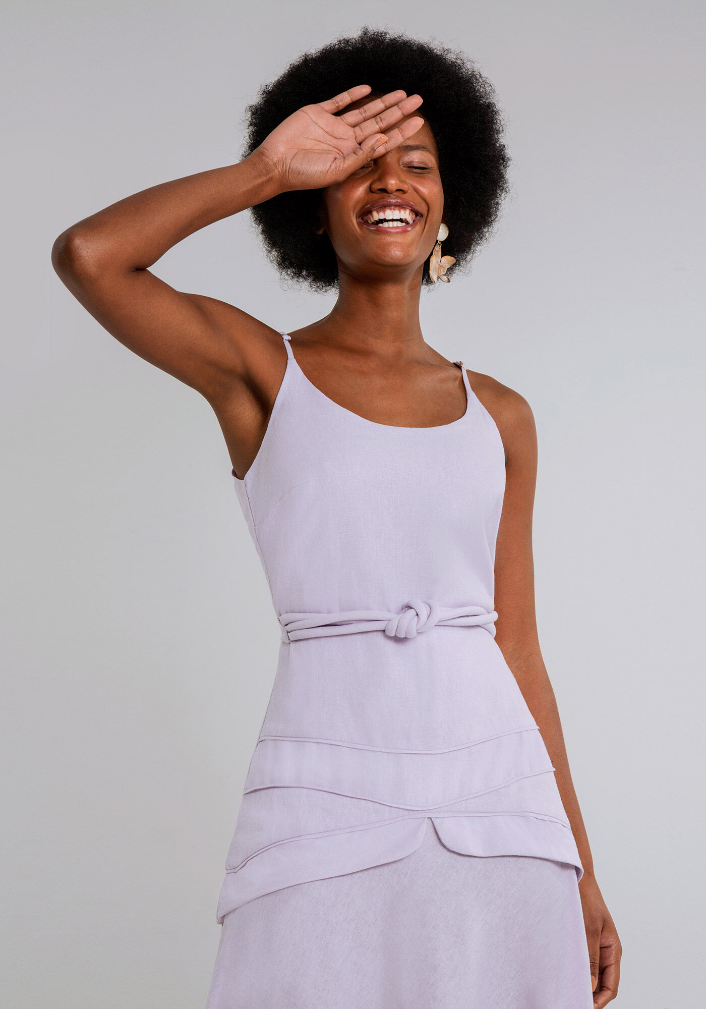 Vestido Linho Longo de Al as Lez a Lez