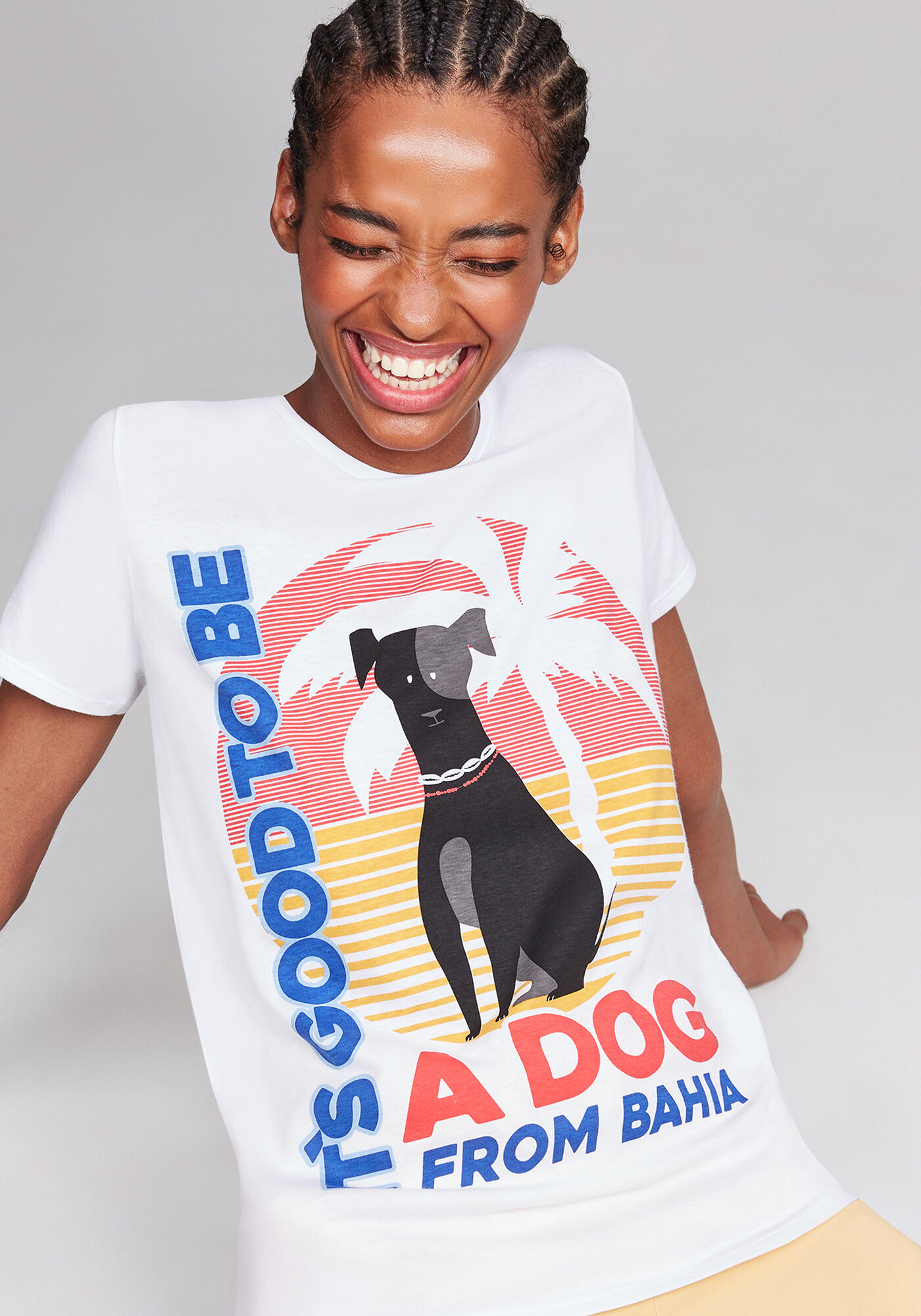 Blusa Manga Curta Estampada, , large.