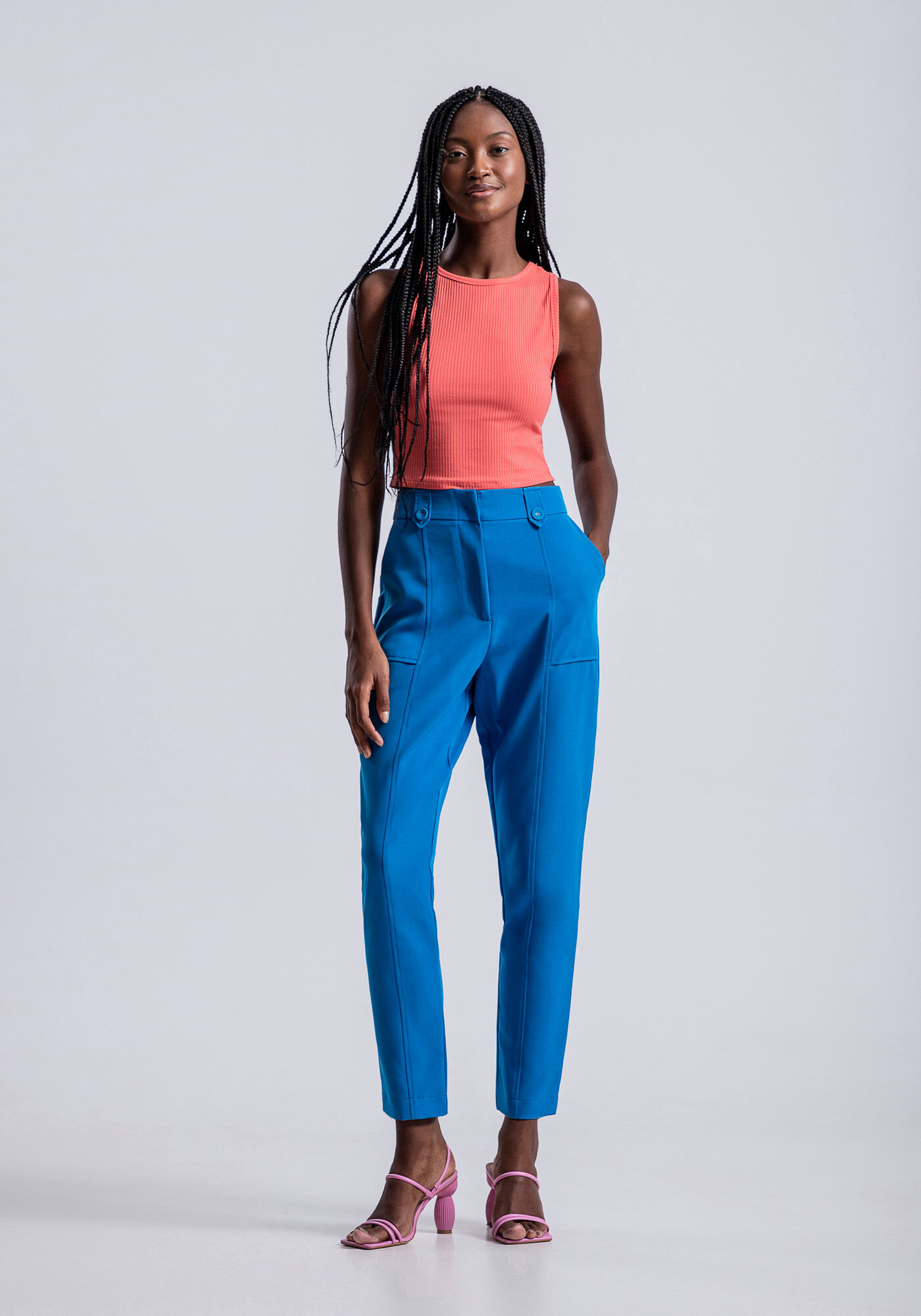 Regata Cropped Canelada B&aacute;sica, , large.