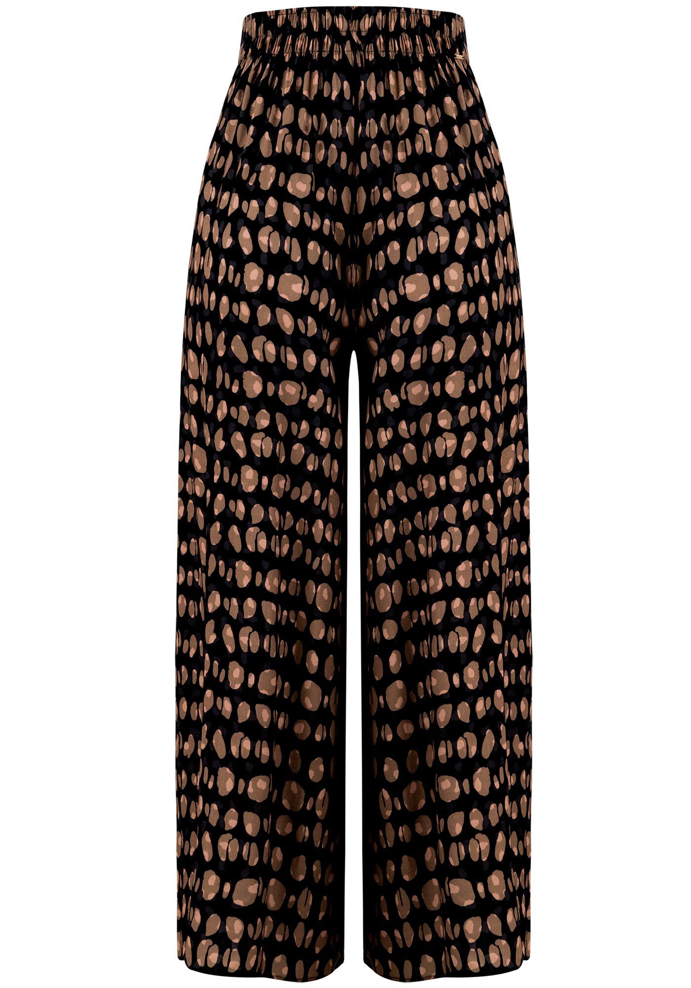 Cal&ccedil;a Pantalona em Viscose Estampada, , large.