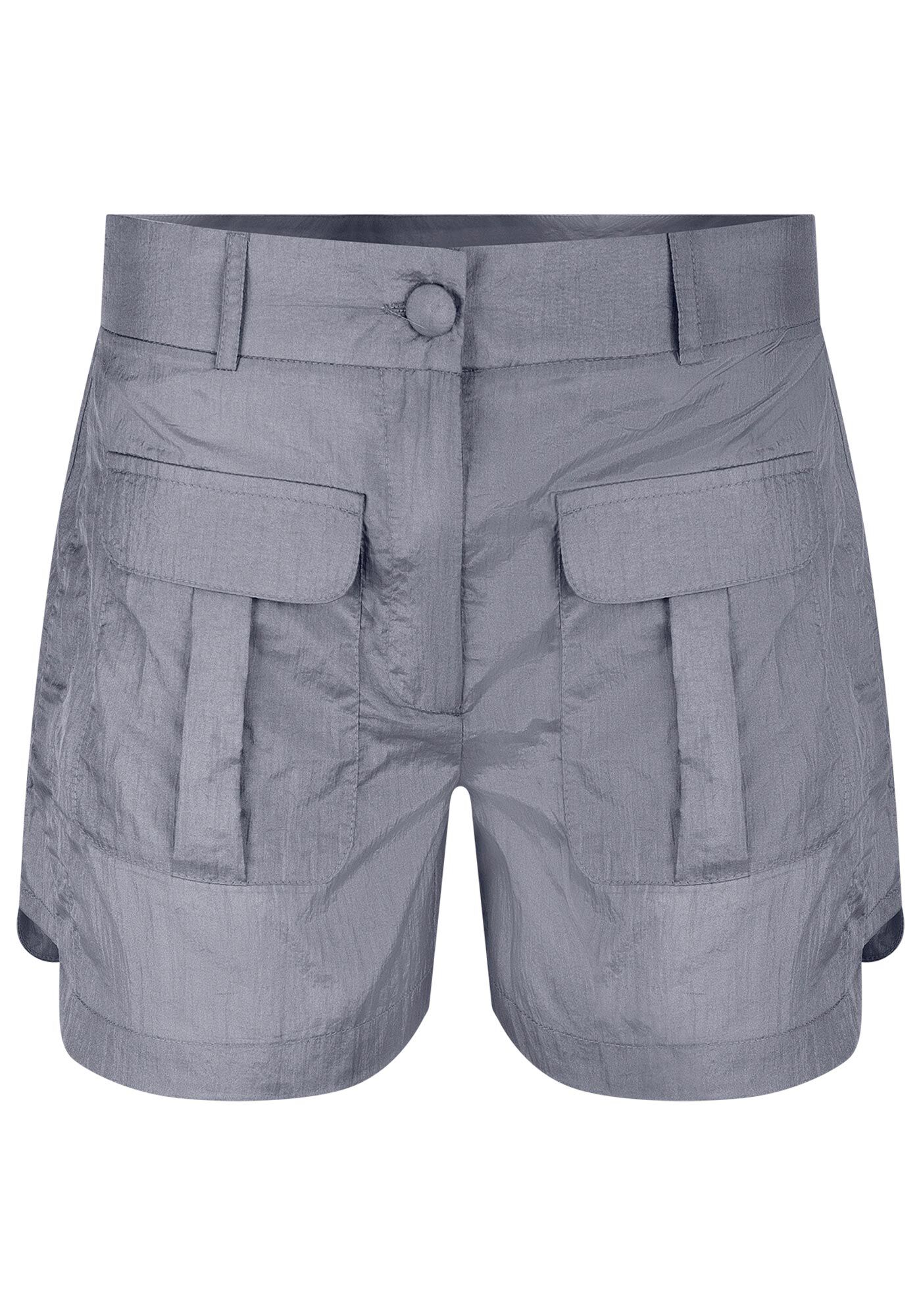 Shorts Utilit&aacute;rio em Nylon com Brilho, , large.