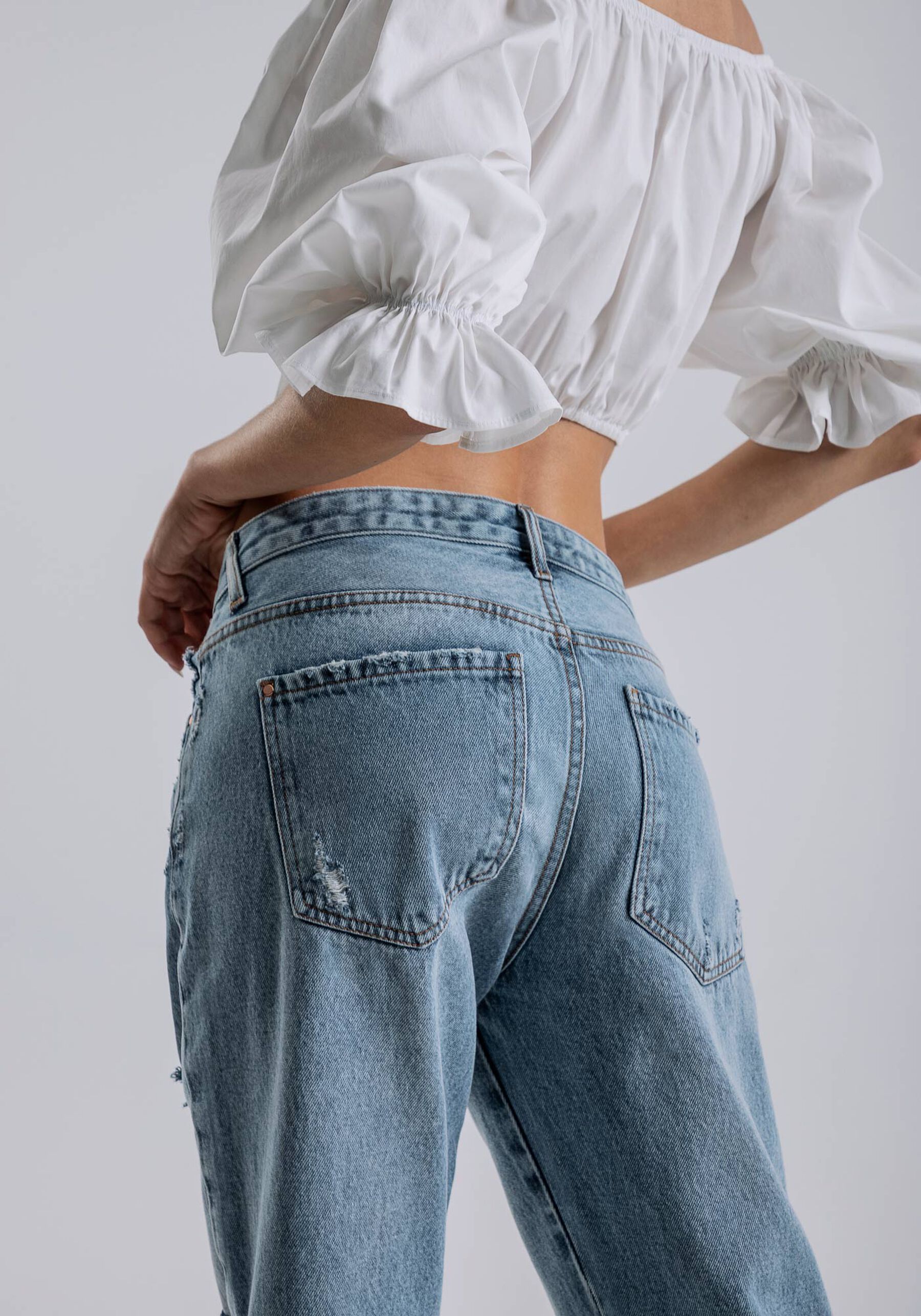 Calça Jeans Reta Ampla com Cintura Baixa, JEANS. Calça Jeans Reta Ampla com Cintura Baixa, JEANS, large.