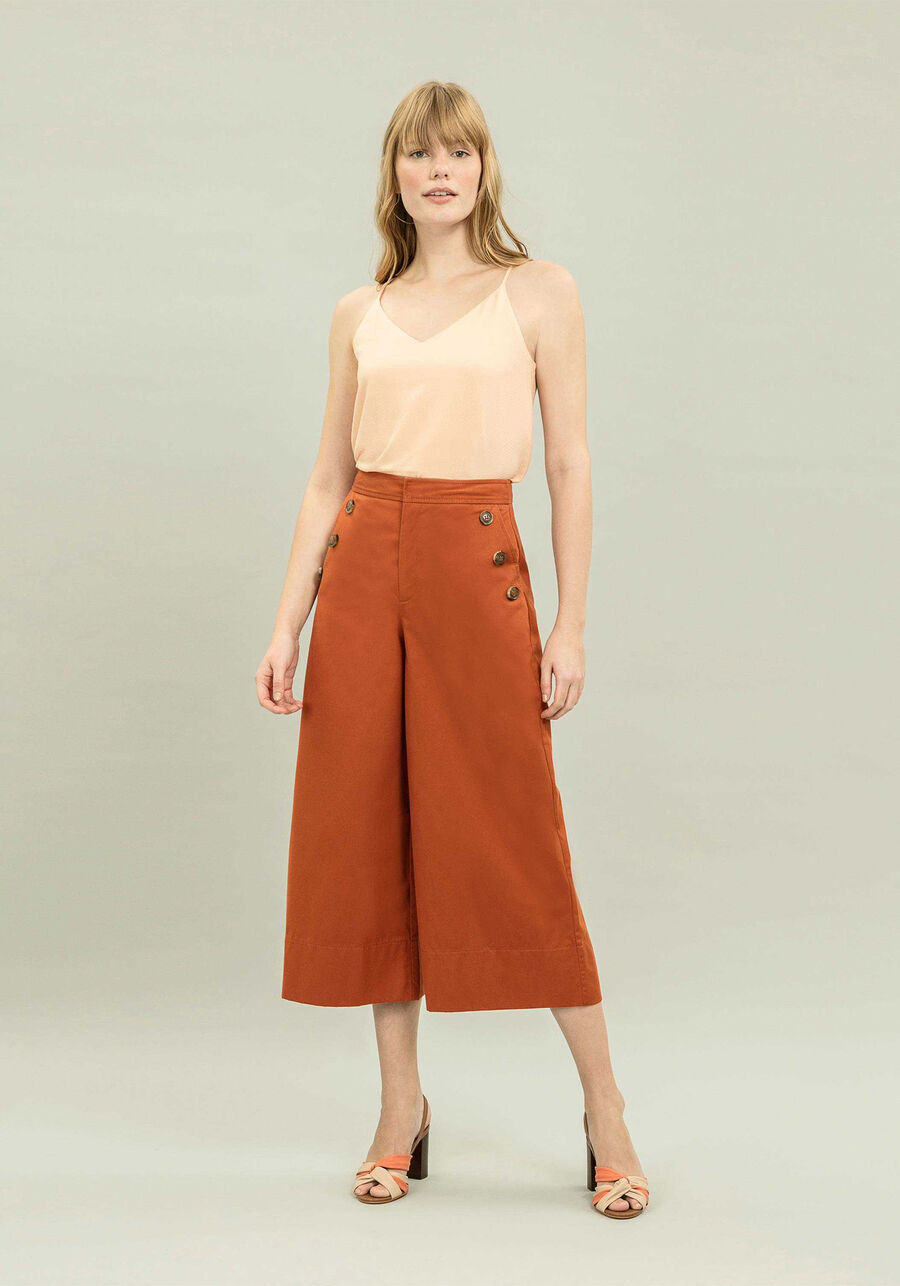 Calça Pantacourt Botões, . Calça Pantacourt Botões, , large.
