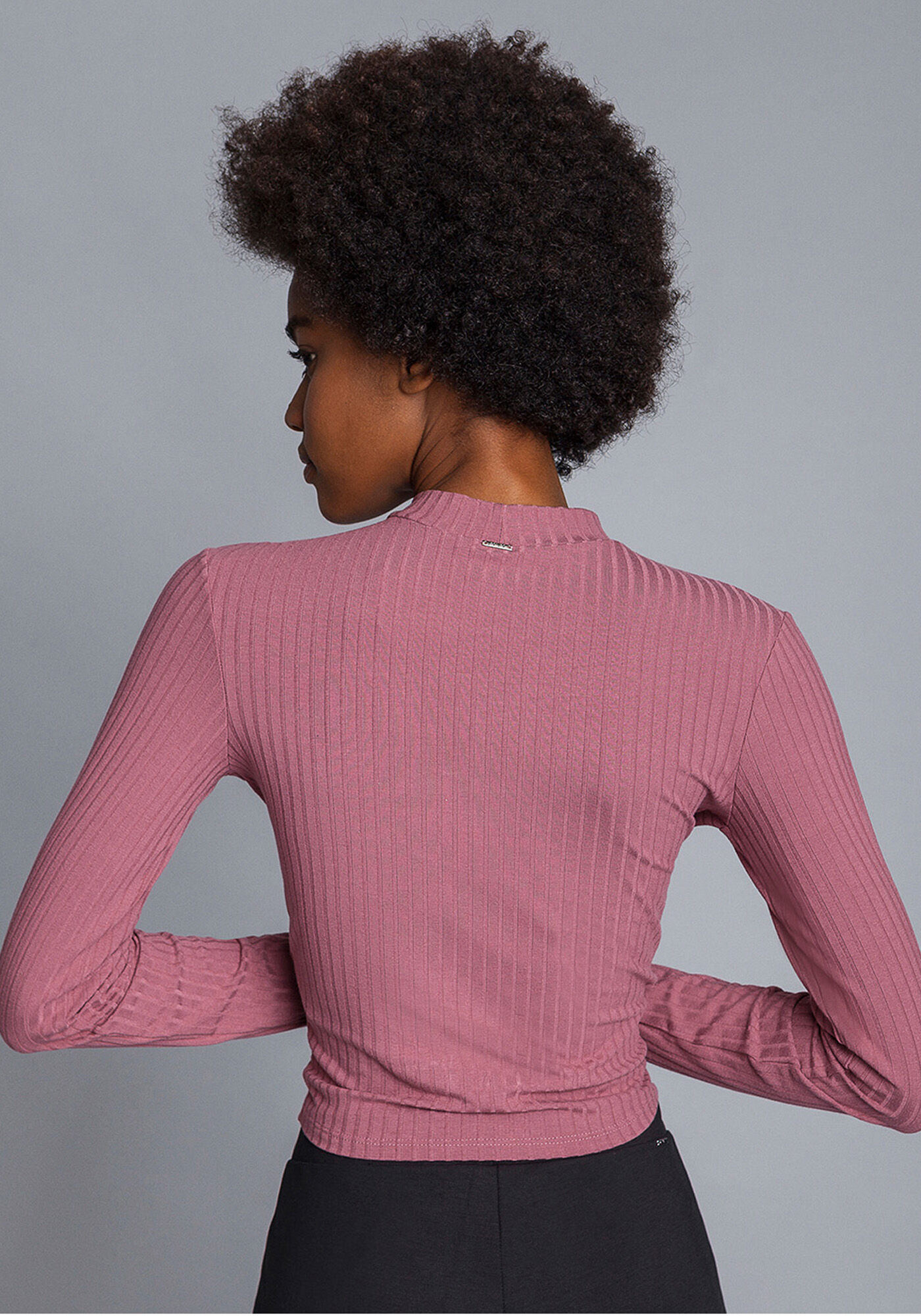 Blusa Manga Longa Gola Alta, , large.