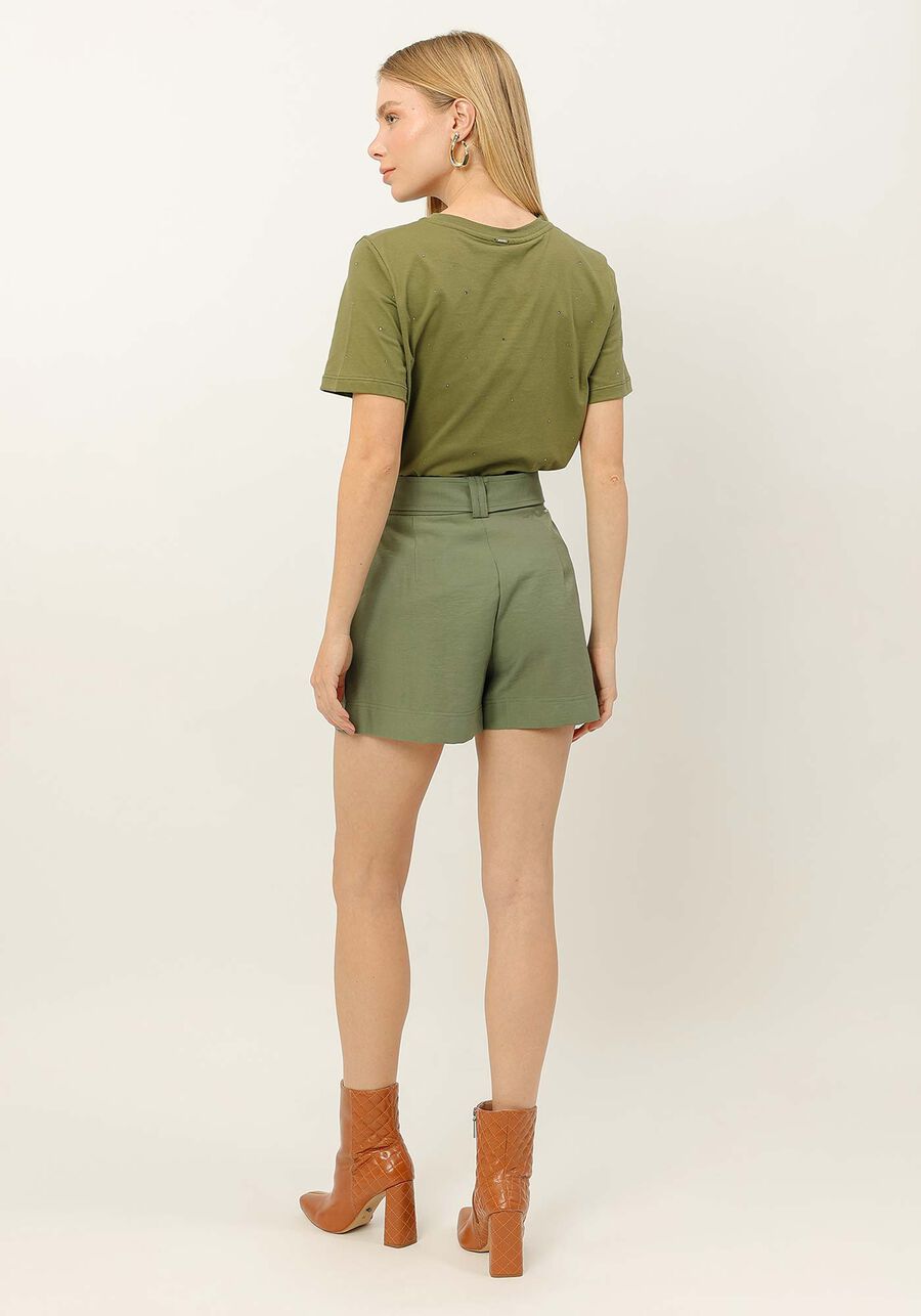 Shorts Cintura Alta com Cinto, . Shorts Cintura Alta com Cinto, , large.