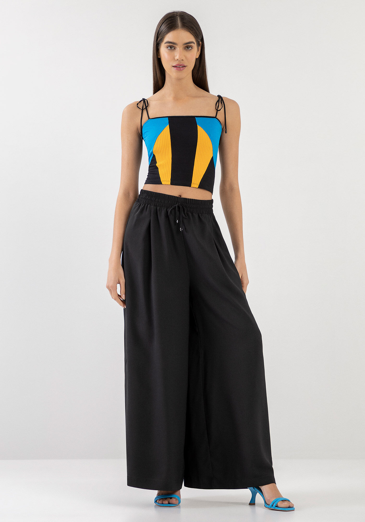 Cal a Pantalona em Crepe com El stico C s Lez a Lez
