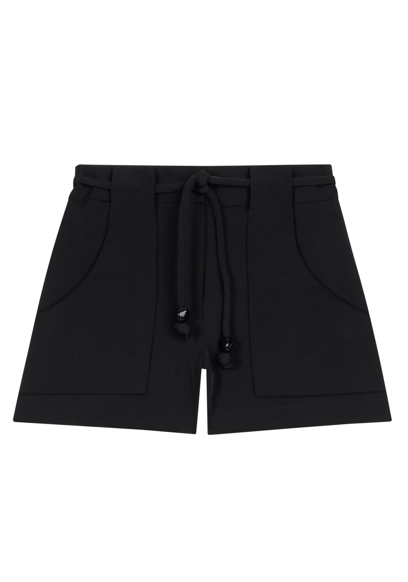 Shorts Cintura Alta com Bolsos e Cinto, , large.