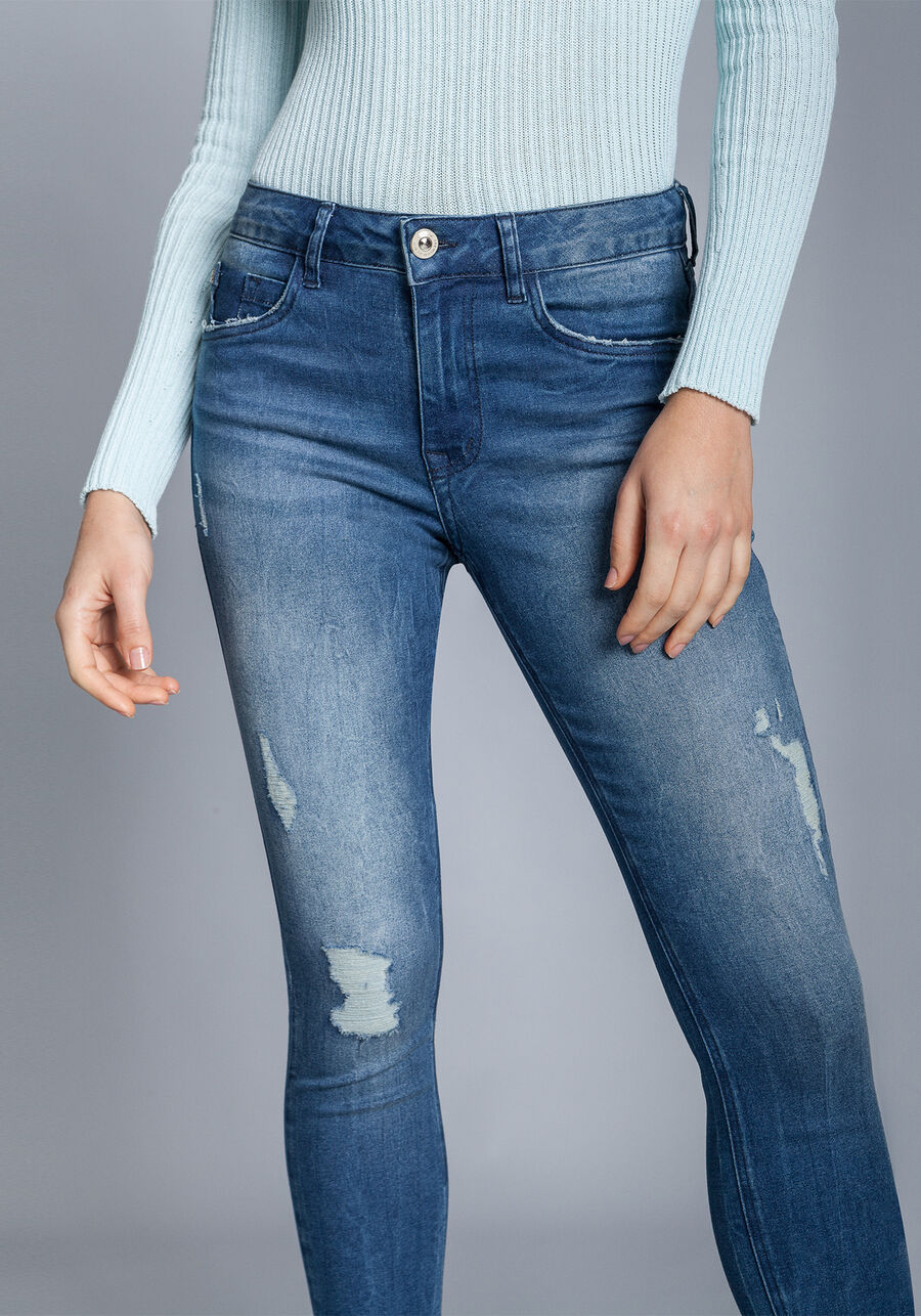 Calça Jeans Skinny Cropped Bali Elastic, , large.