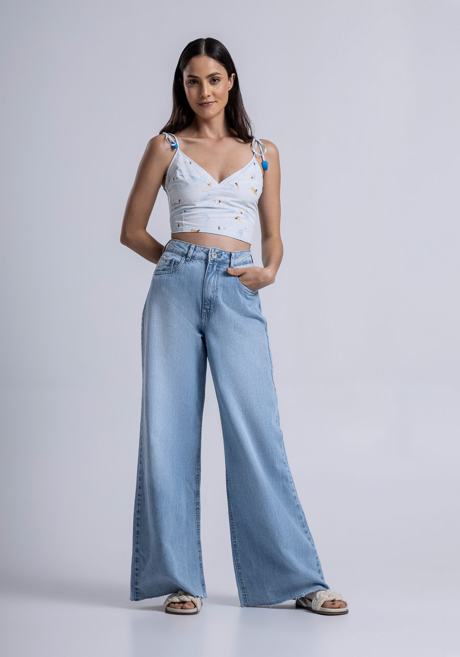 Calça Jeans Pantalona, . Calça Jeans Pantalona, , large.