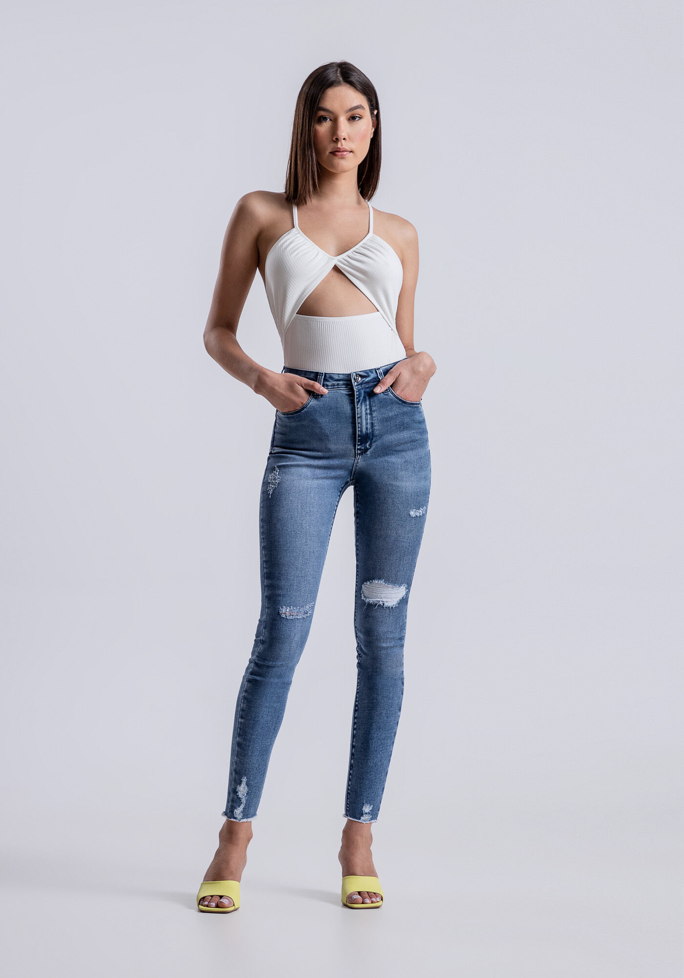 Body com Al&ccedil;as Canelado Cut Out, , large.