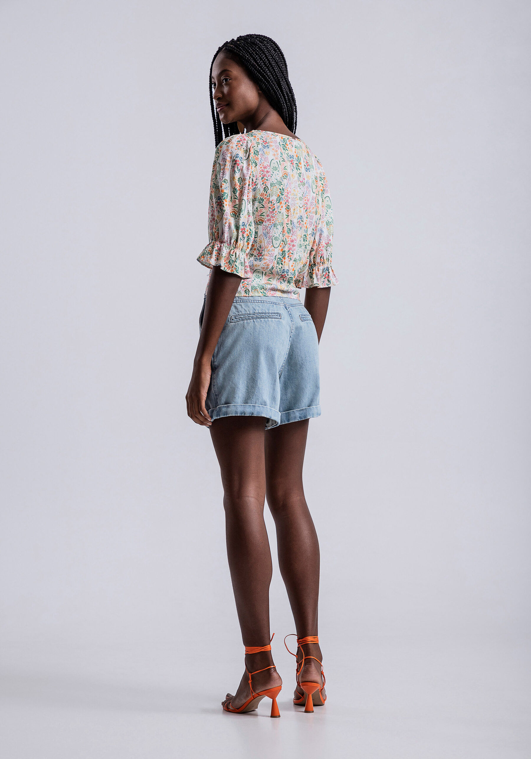 Blusa Decote Quadrado em Viscose com Nervuras, . Blusa Decote Quadrado em Viscose com Nervuras, , large.