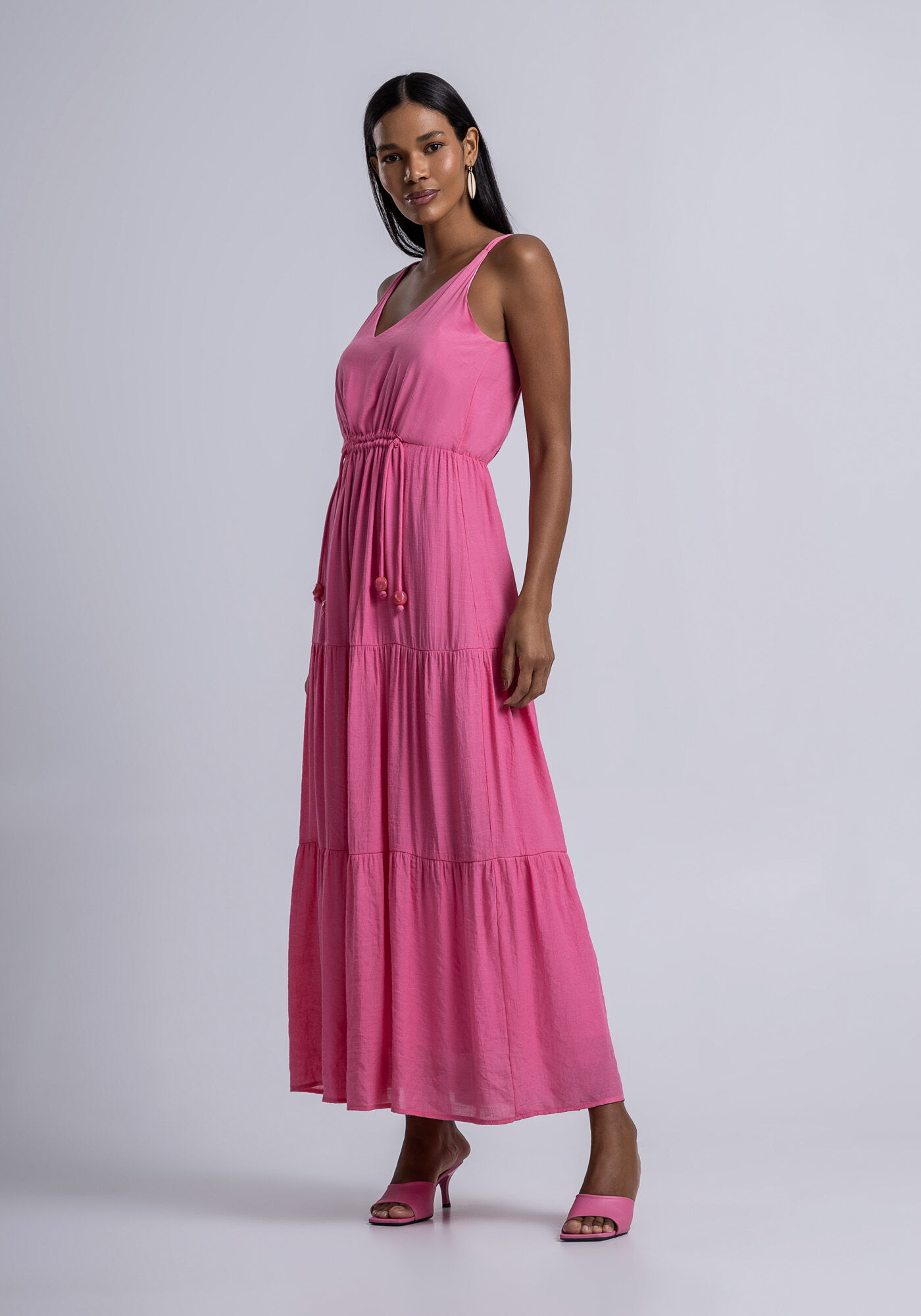 Vestido de shantung com renda clearance