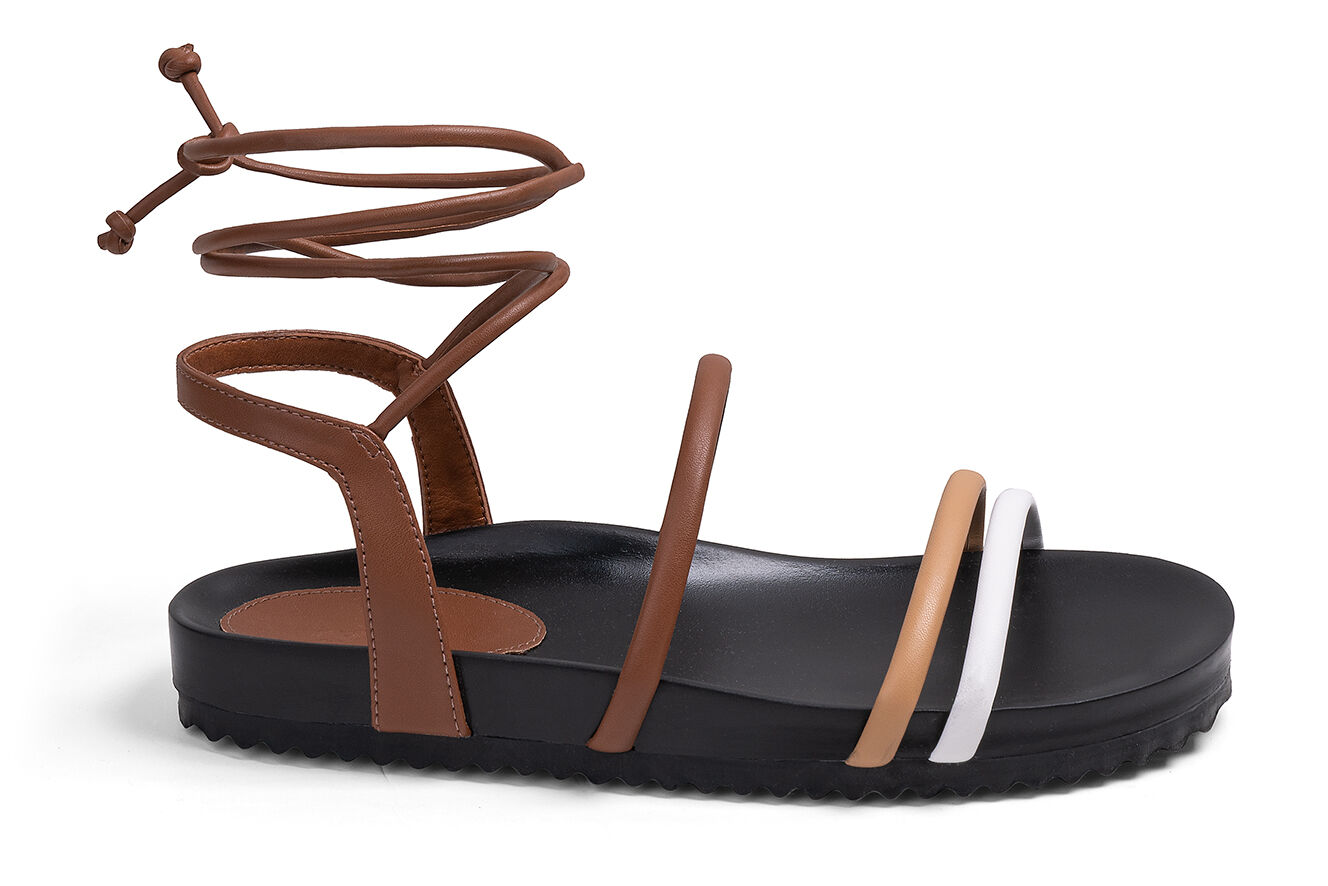 Sand&aacute;lia Papete com Amarra&ccedil;&atilde;o, , large.