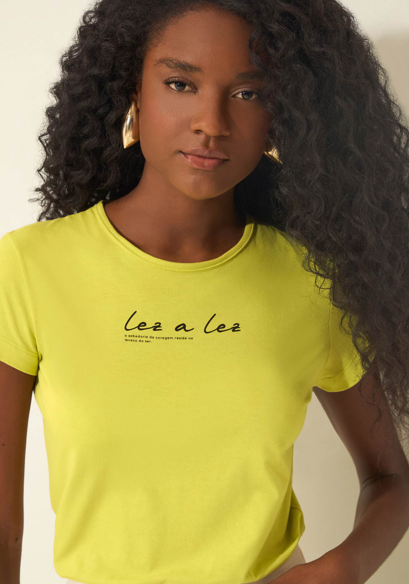 T- shirt De Mangas Curtas Em Malha Penteada, VERDE GUARANA, large.