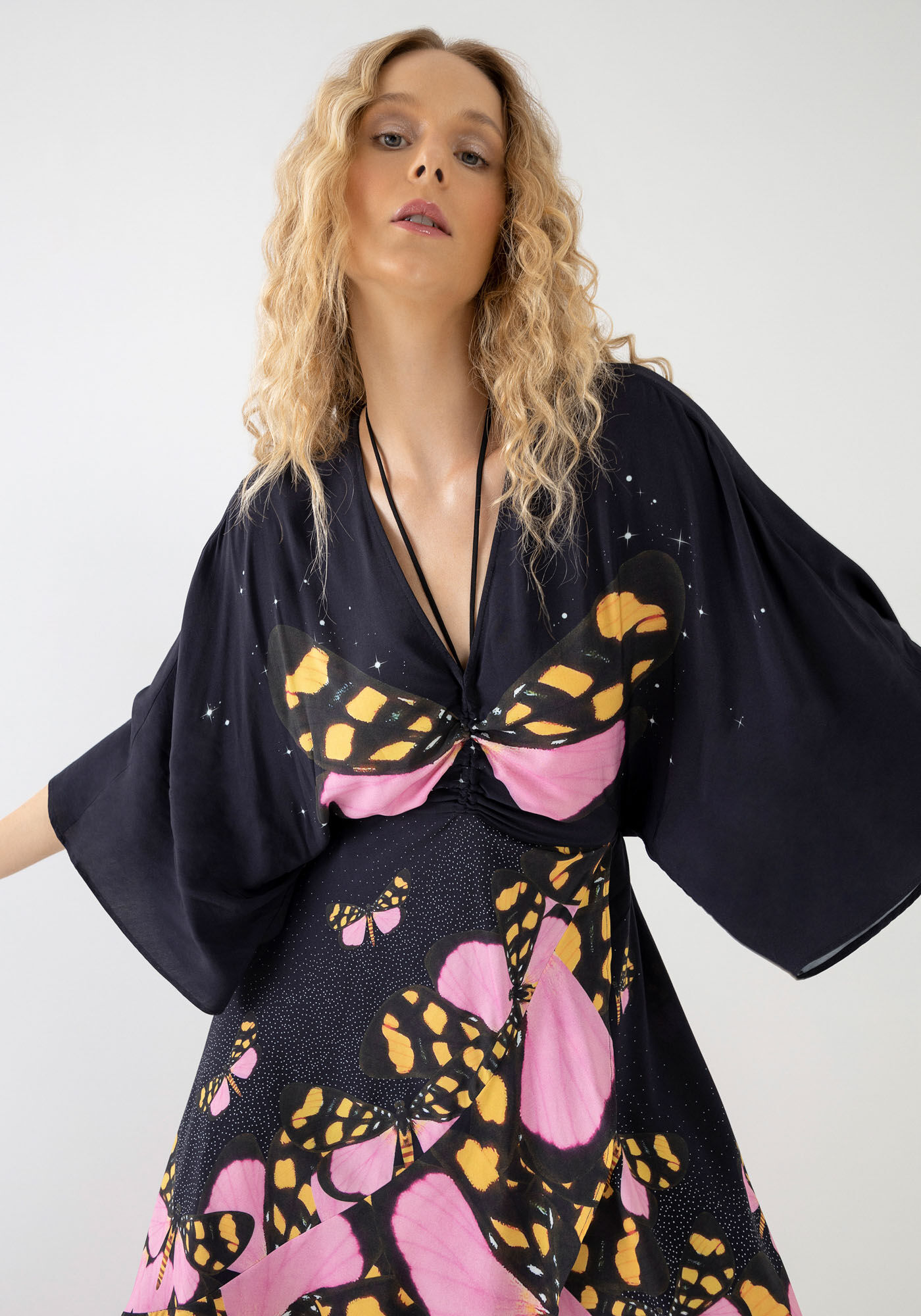 Vestido Midi em Viscose com Estampa Frut&aacute;rio, FRUTARIO, large.