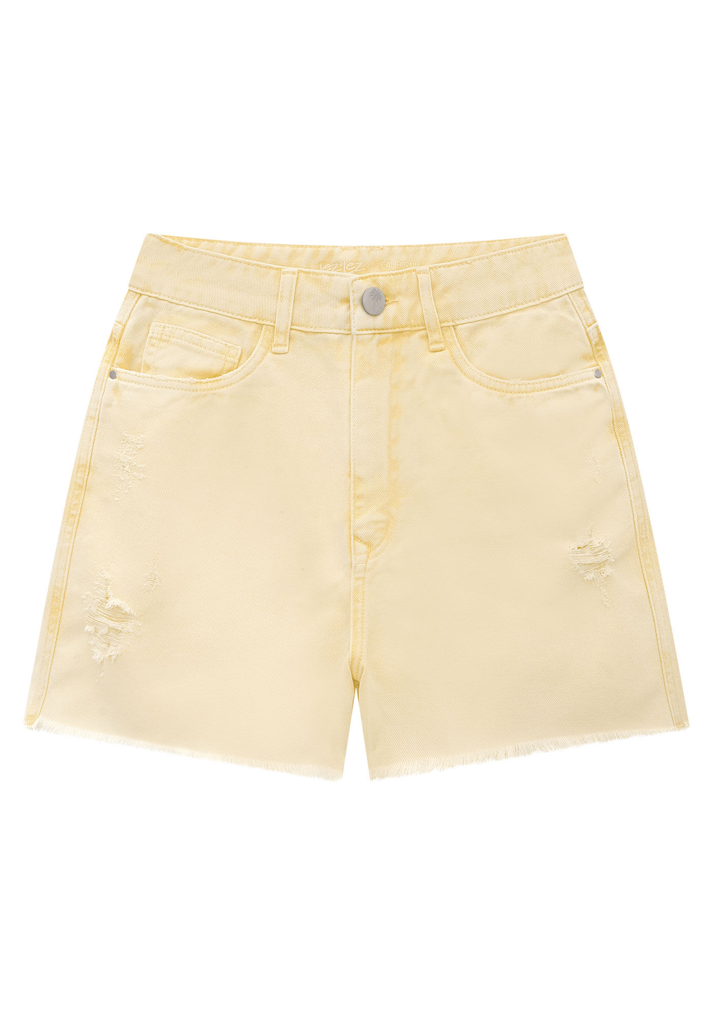 Shorts Sarja Calif&oacute;rnia Estonado Cintura Super Alta, , large.