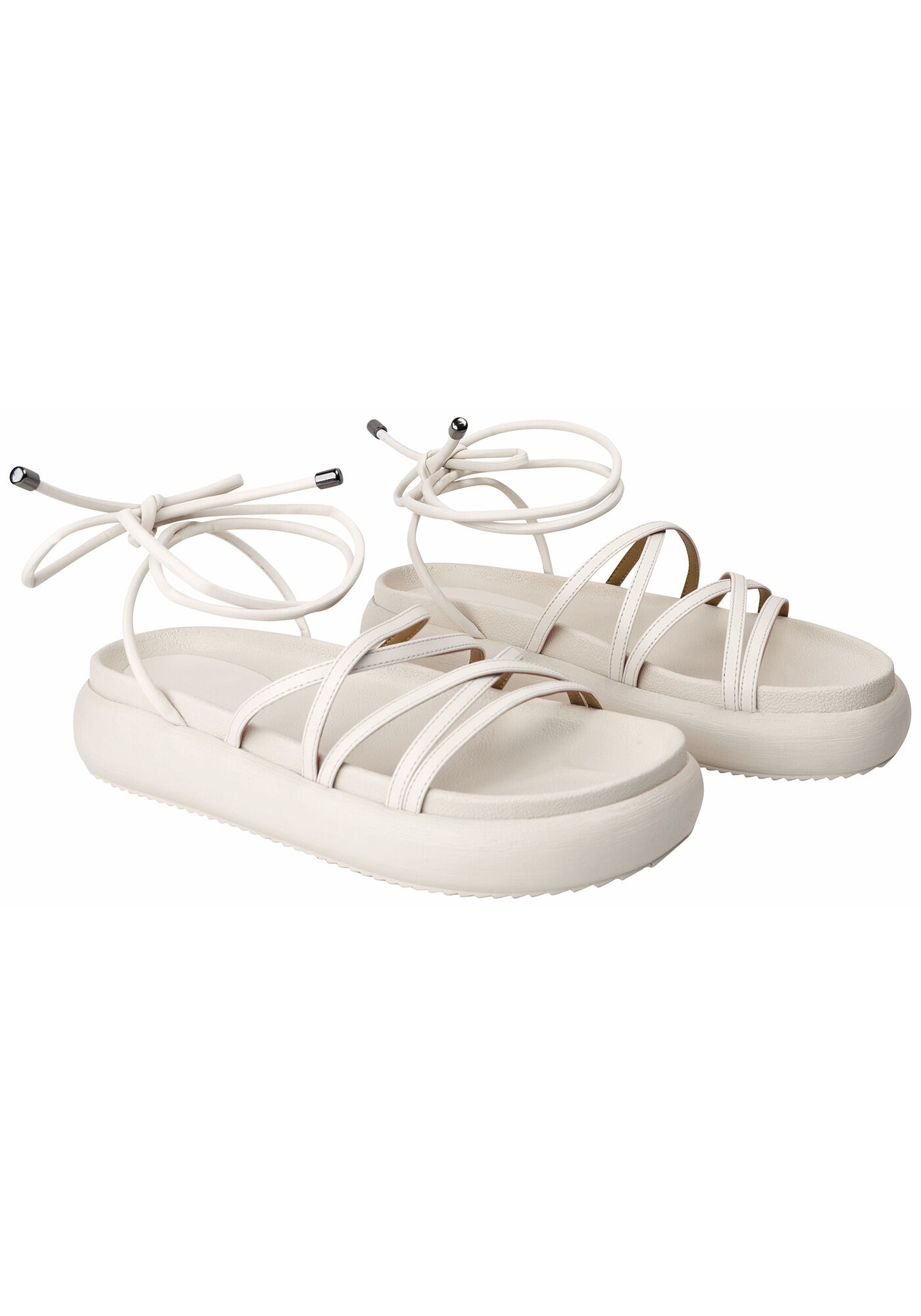 Sand&aacute;lia Papete Flatform com Amarra&ccedil;&atilde;o, , large.