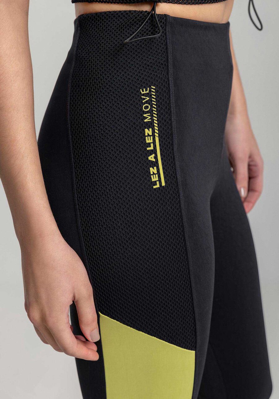 Calça Legging De Cintura Alta Com Recortes Laterais Move, PRETO. Calça Legging De Cintura Alta Com Recortes Laterais Move, PRETO, large.