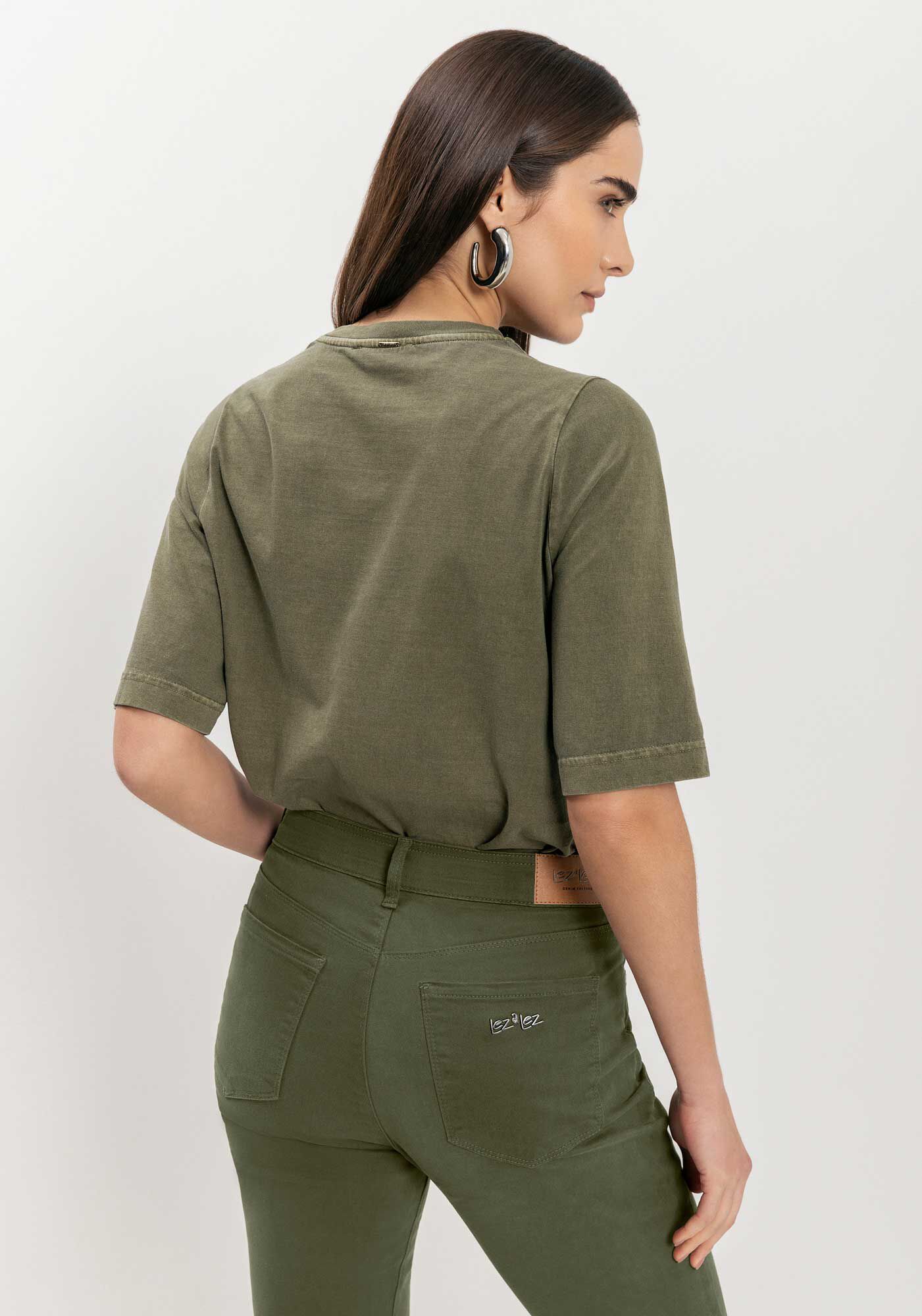 Blusa T-shirt De Mangas Curtas Com Bordado Em Fio De Lurex, , large.