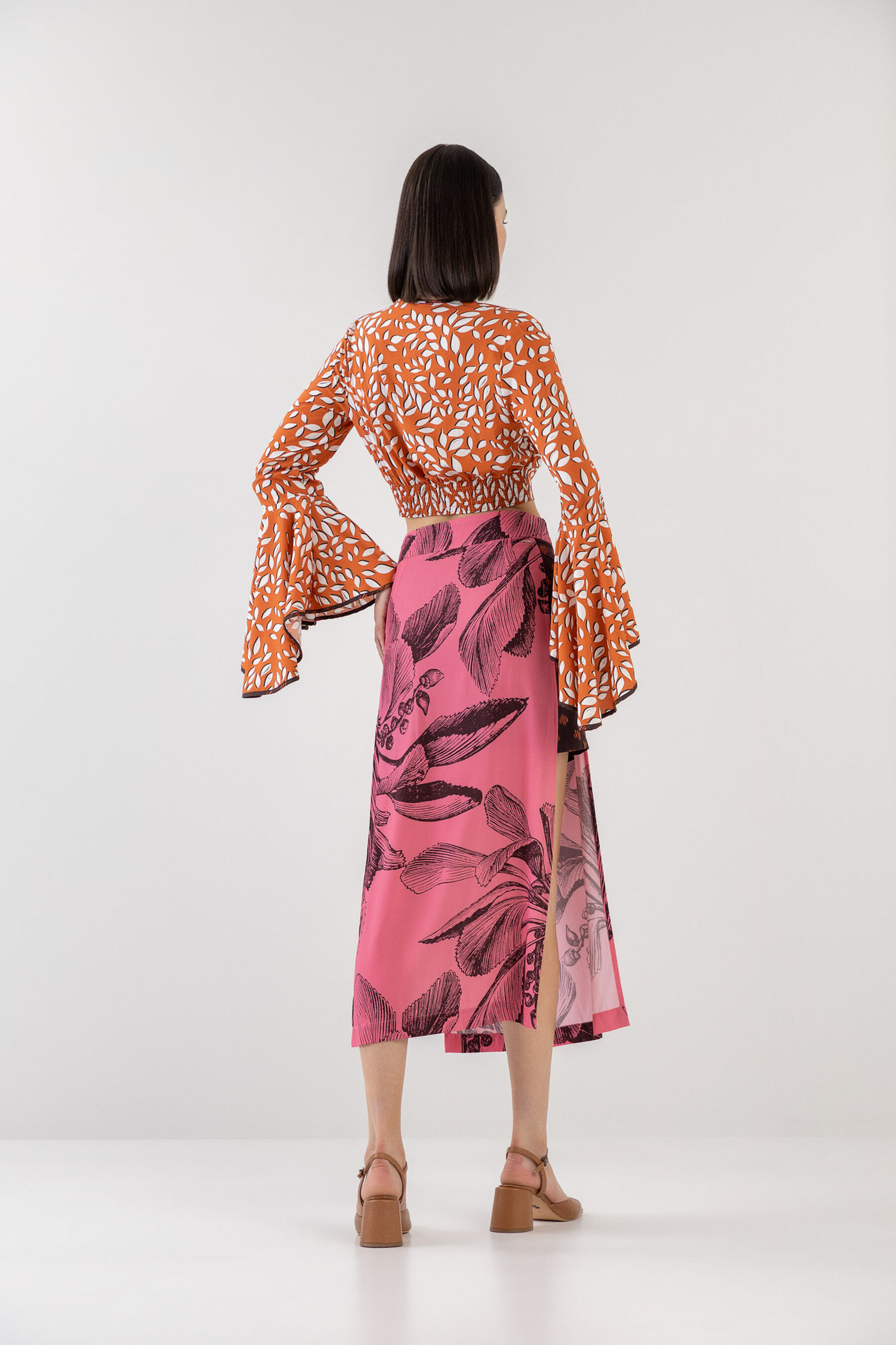 Blusa Estampada com Máxi Babado Manga, . Blusa Estampada com Máxi Babado Manga, , large.