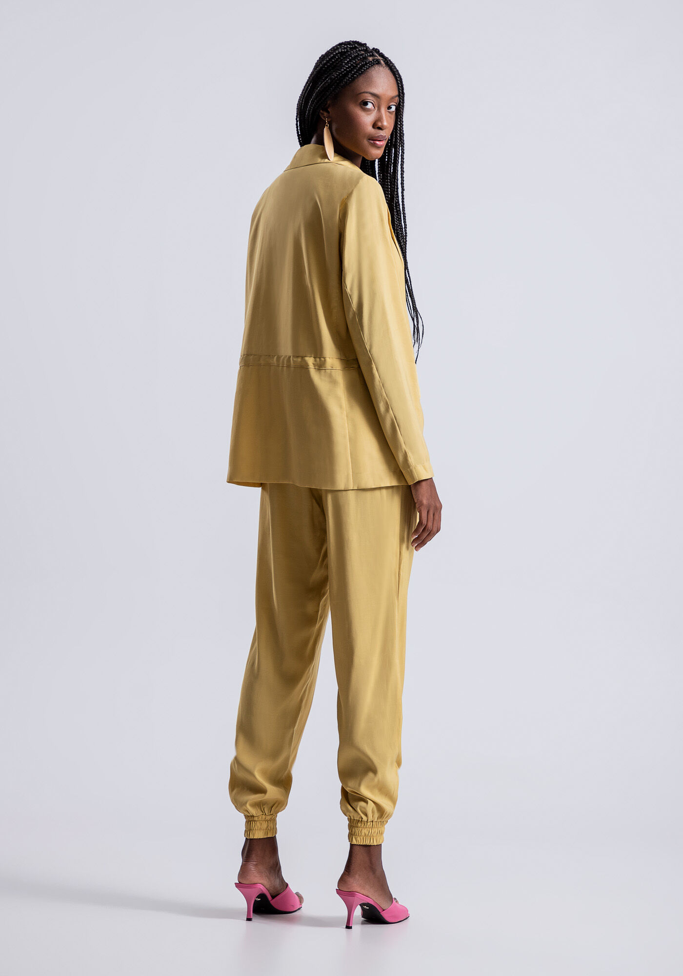 Jaqueta Parka em Tecido Taylor com Amarra&ccedil;&atilde;o, AMARELO LIMONADA, large.