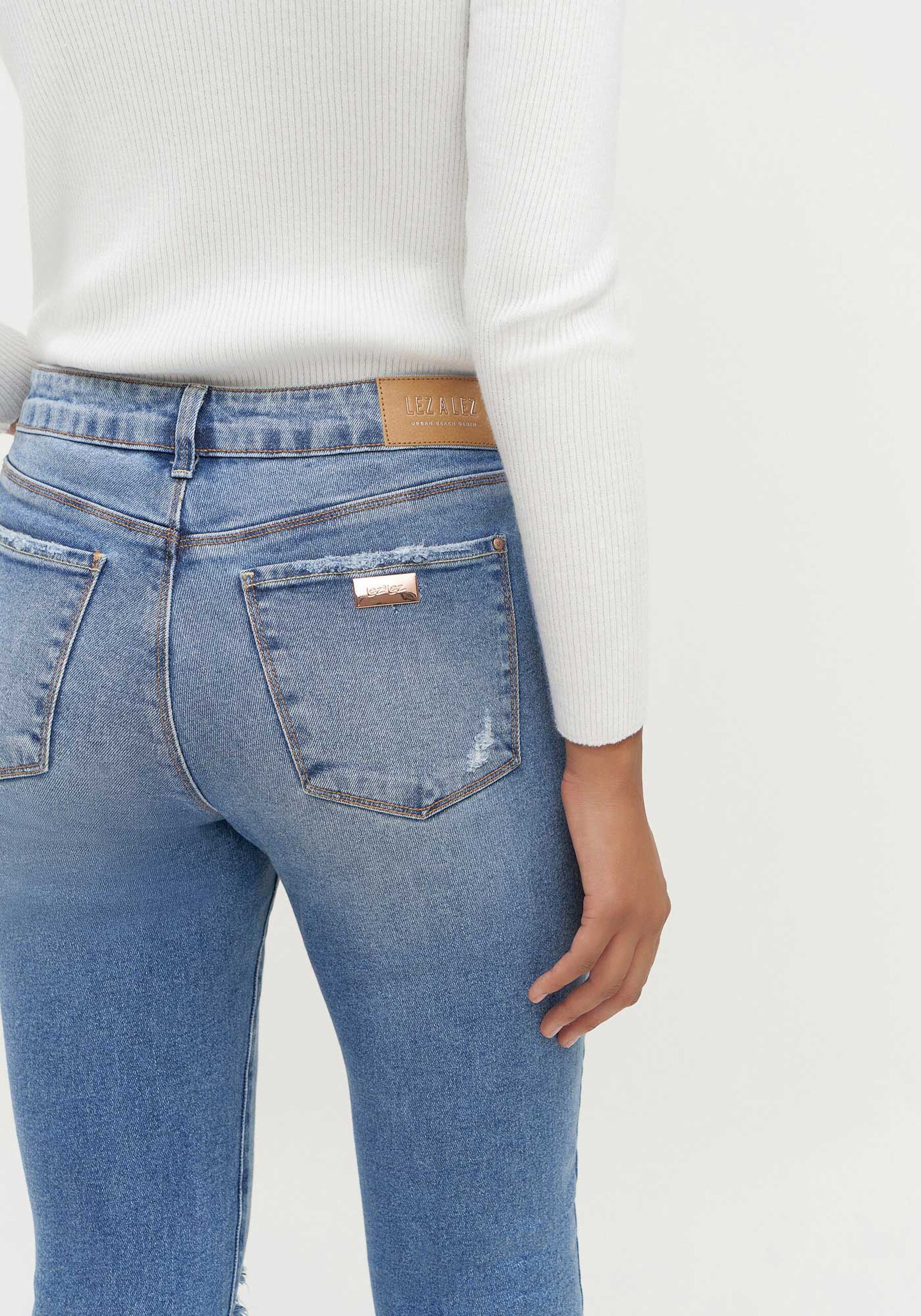 Calça Jeans Skinny Cropped Cintura Alta Destroyed, . Calça Jeans Skinny Cropped Cintura Alta Destroyed, , large.