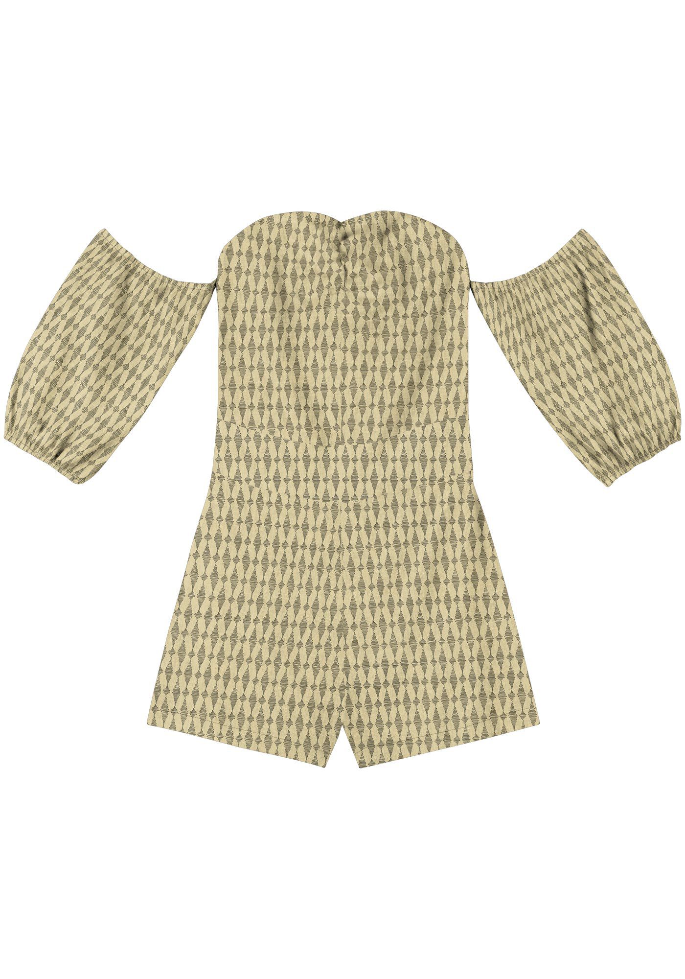 Macac&atilde;o Curto Ombro A Ombro Com Mangas 3/4 Remov&iacute;veis, CORDOES BEGE, large.