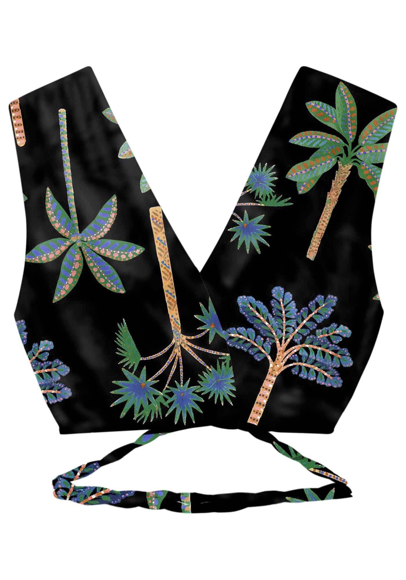 Blusa Cropped Malha com Amarra&ccedil;&atilde;o Tran&ccedil;ada, , large.