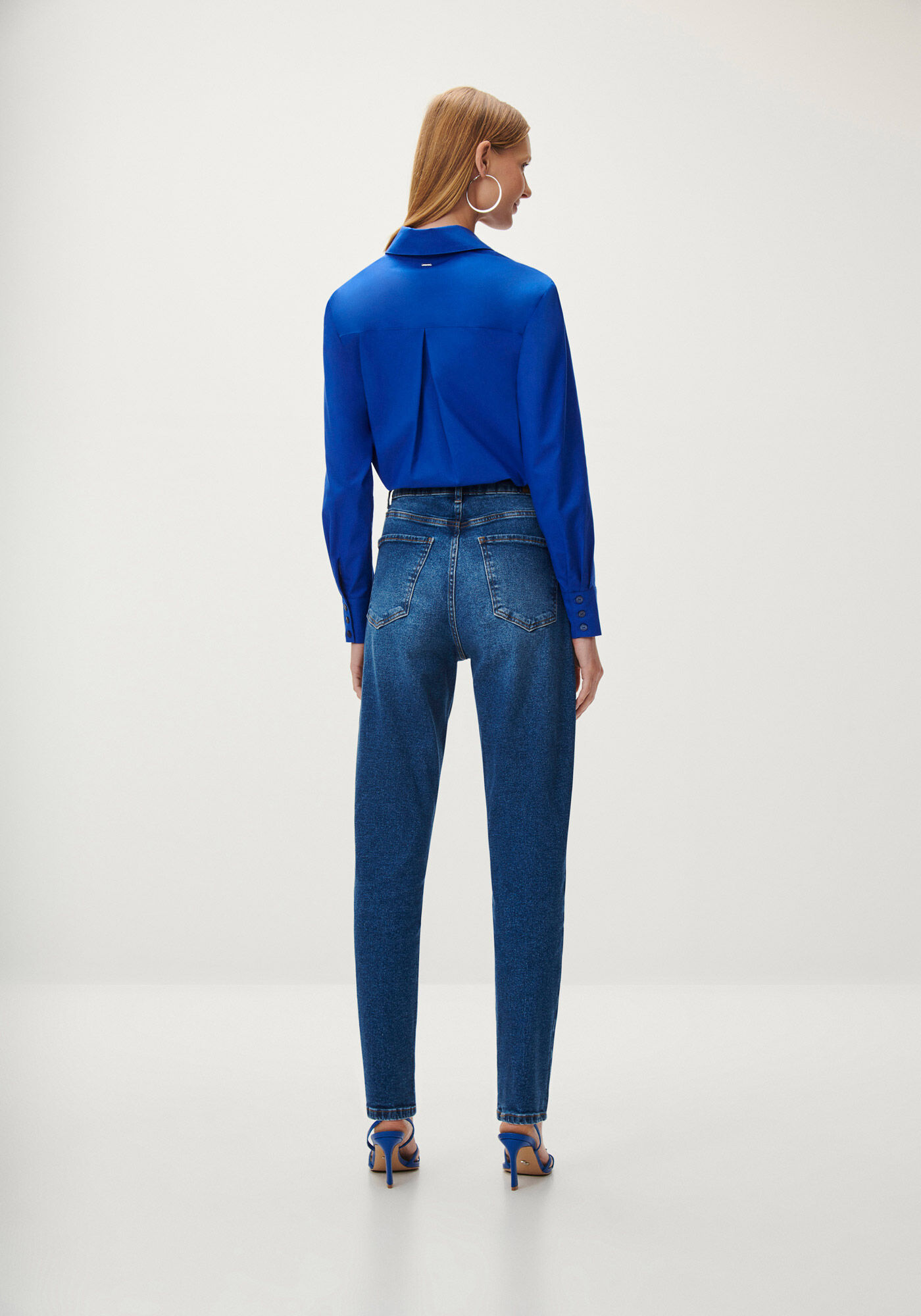 Camisa Manga Longa em Tricoline Oversized, , large.