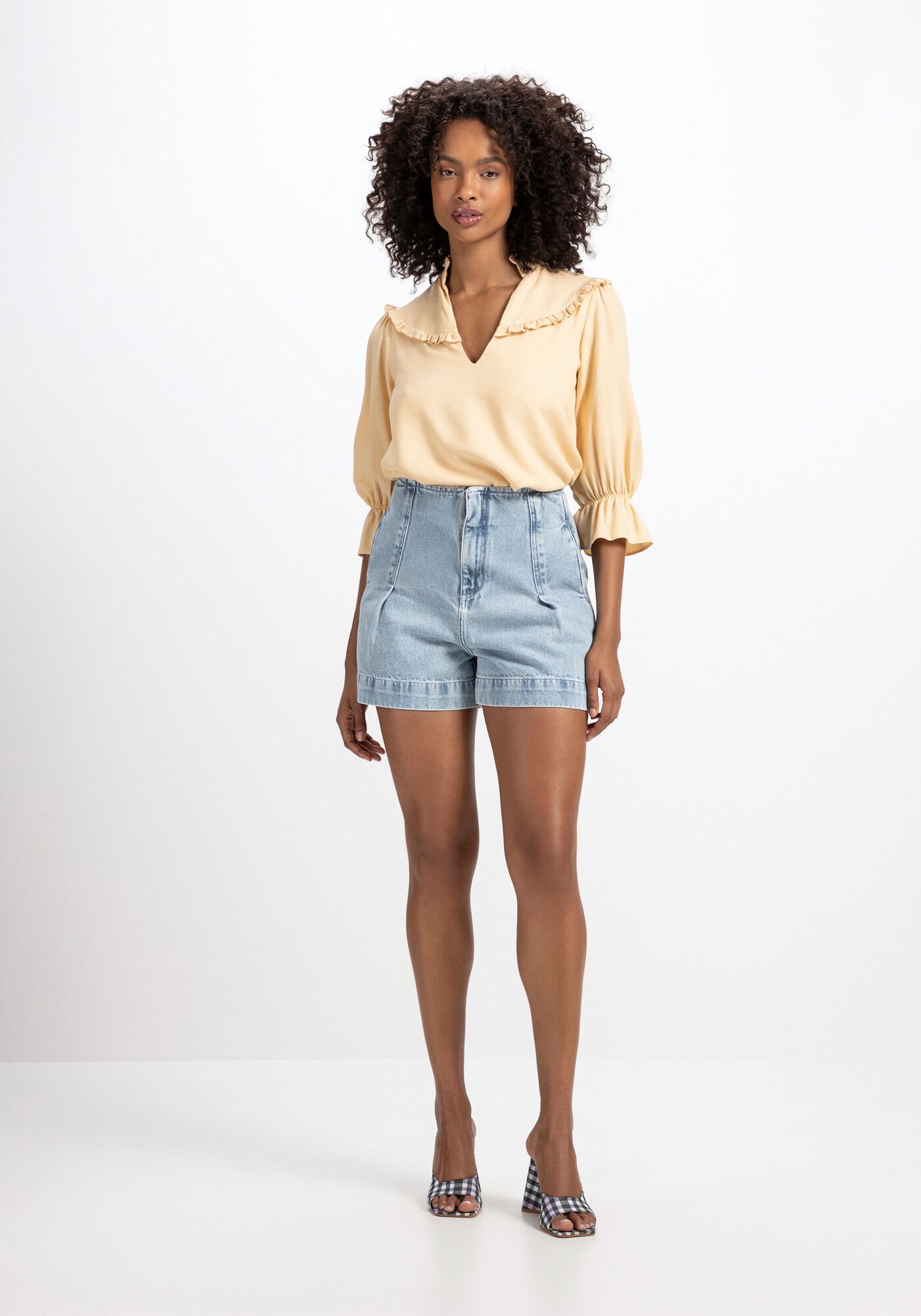 Shorts Jeans com Cintura Super Alta, , large.