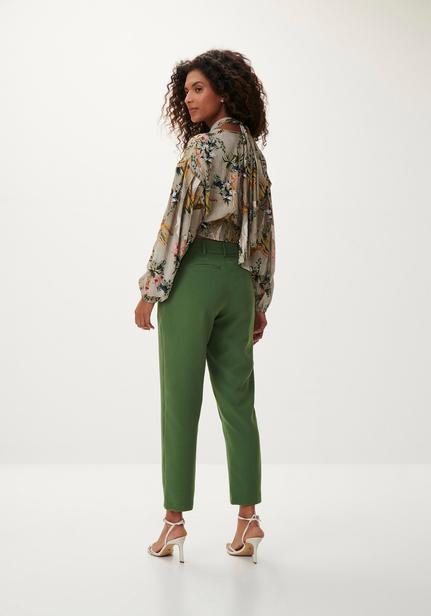 Blusa Manga Longa Estampada com Transpasse La&ccedil;o, , large.