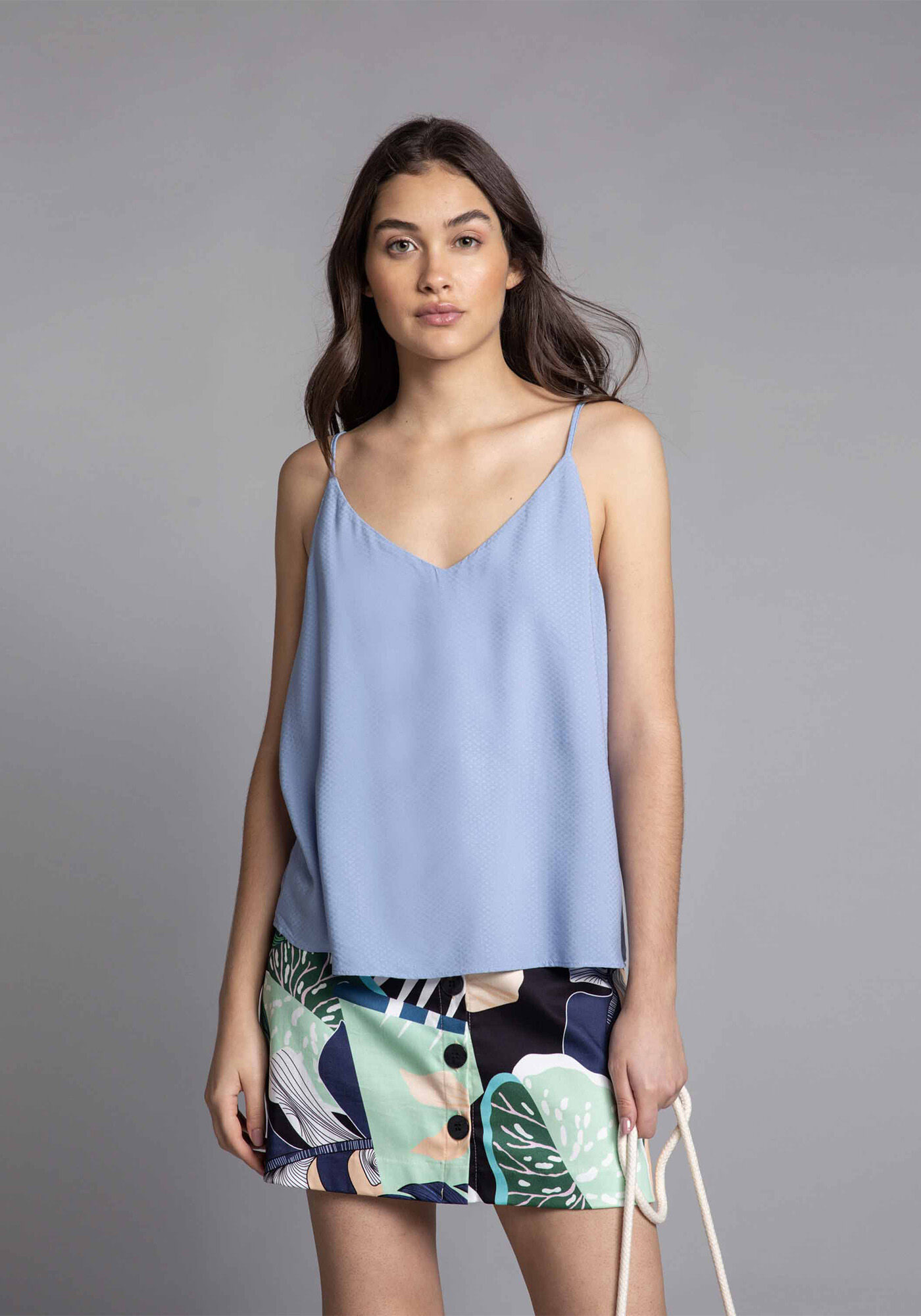 Blusa com Al&ccedil;as Decote V, , large.