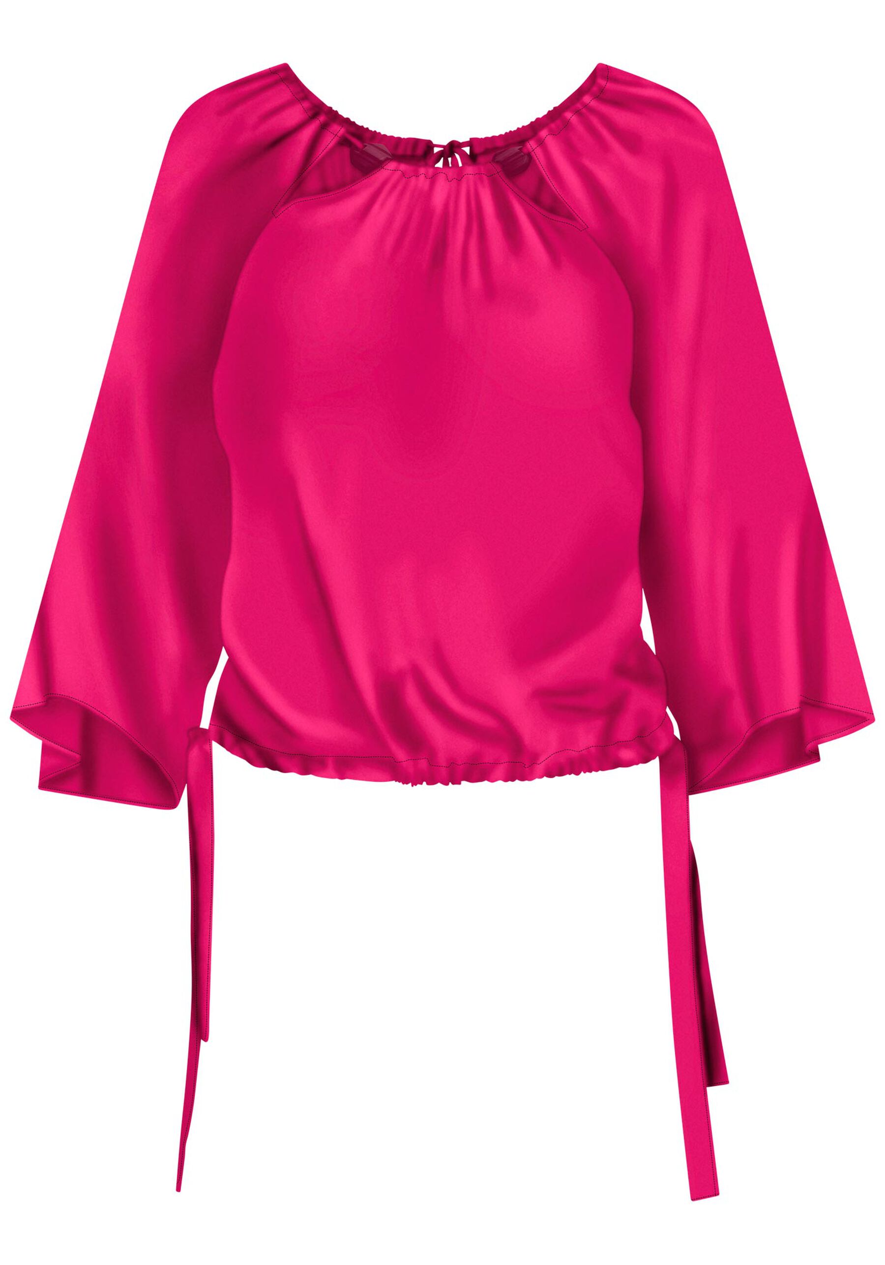 Blusa Manga 3/4 em Viscose com Amarração, . Blusa Manga 3/4 em Viscose com Amarração, , large.