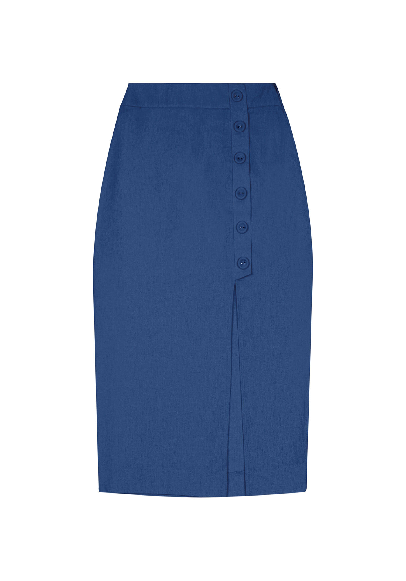 Saia de linho azul clearance