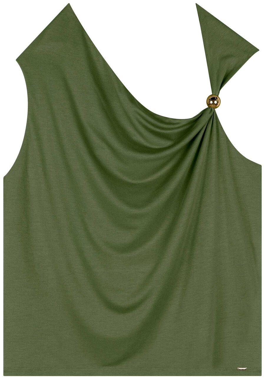 Blusa Em Malha Modal Com Enfeite Na Alça, . Blusa Em Malha Modal Com Enfeite Na Alça, , large.