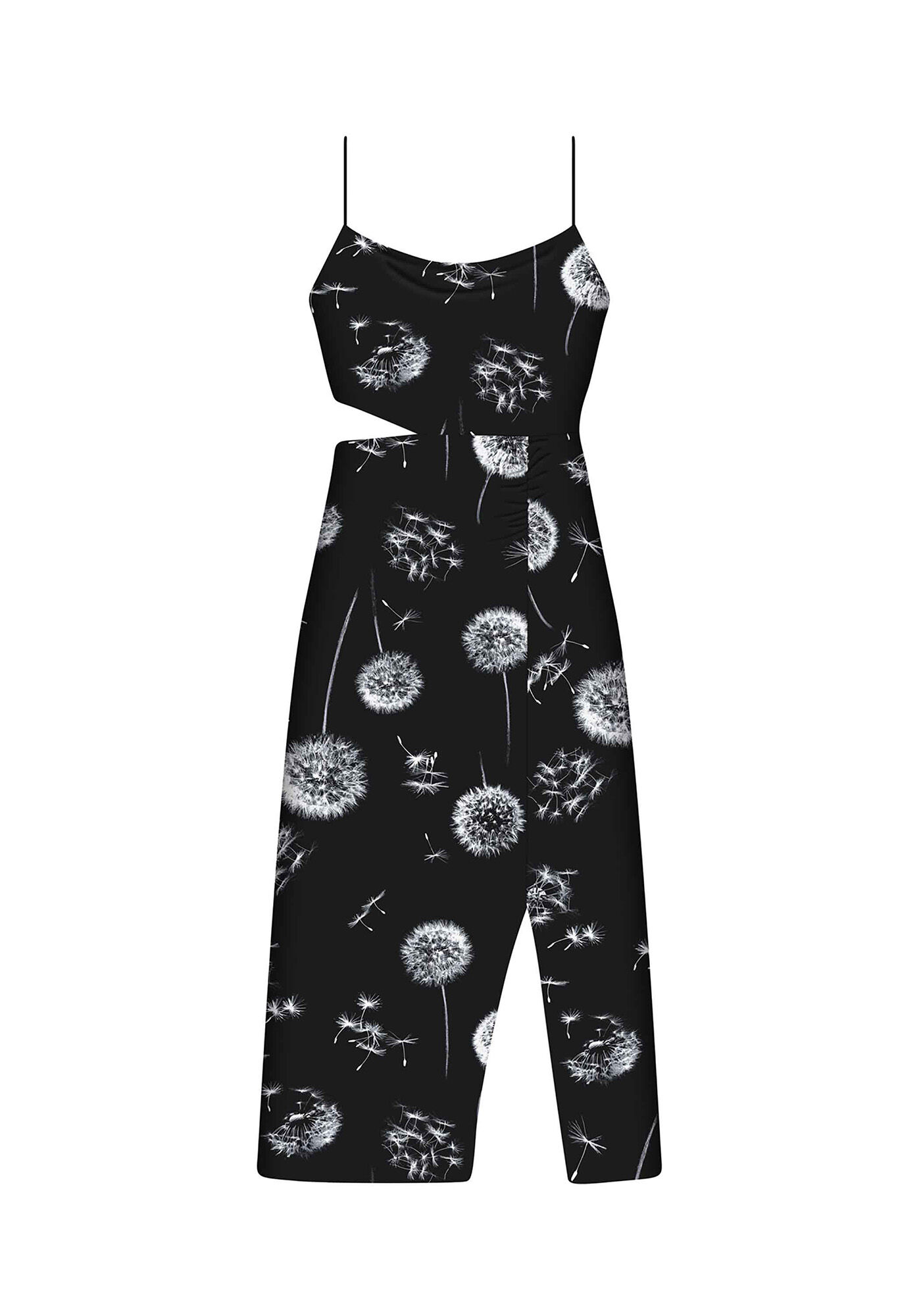 Vestido Tecido Crepe Chiffon Midi, , large.