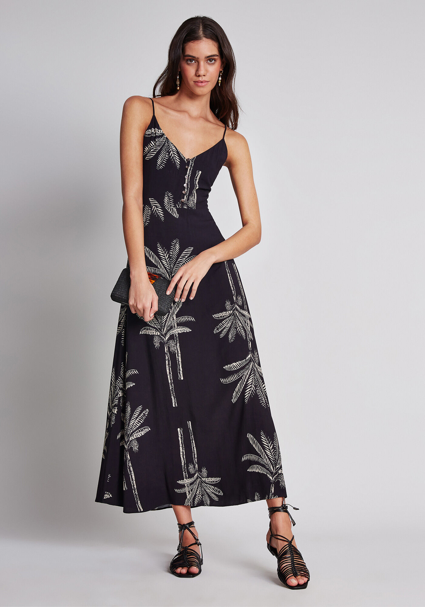 Vestido com Al&ccedil;as M&iacute;di Estampa, , large.