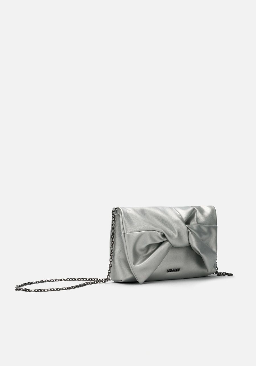 Bolsa Pequena Com Alça Corrente E Torção, PRATA. Bolsa Pequena Com Alça Corrente E Torção, PRATA, large.