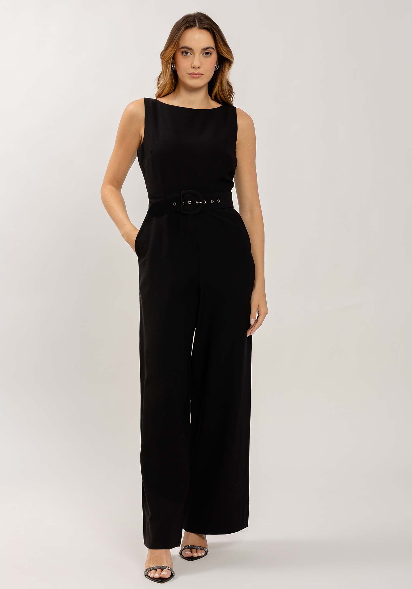 Macac&atilde;o Longo Wide Leg com Cinto, , large.