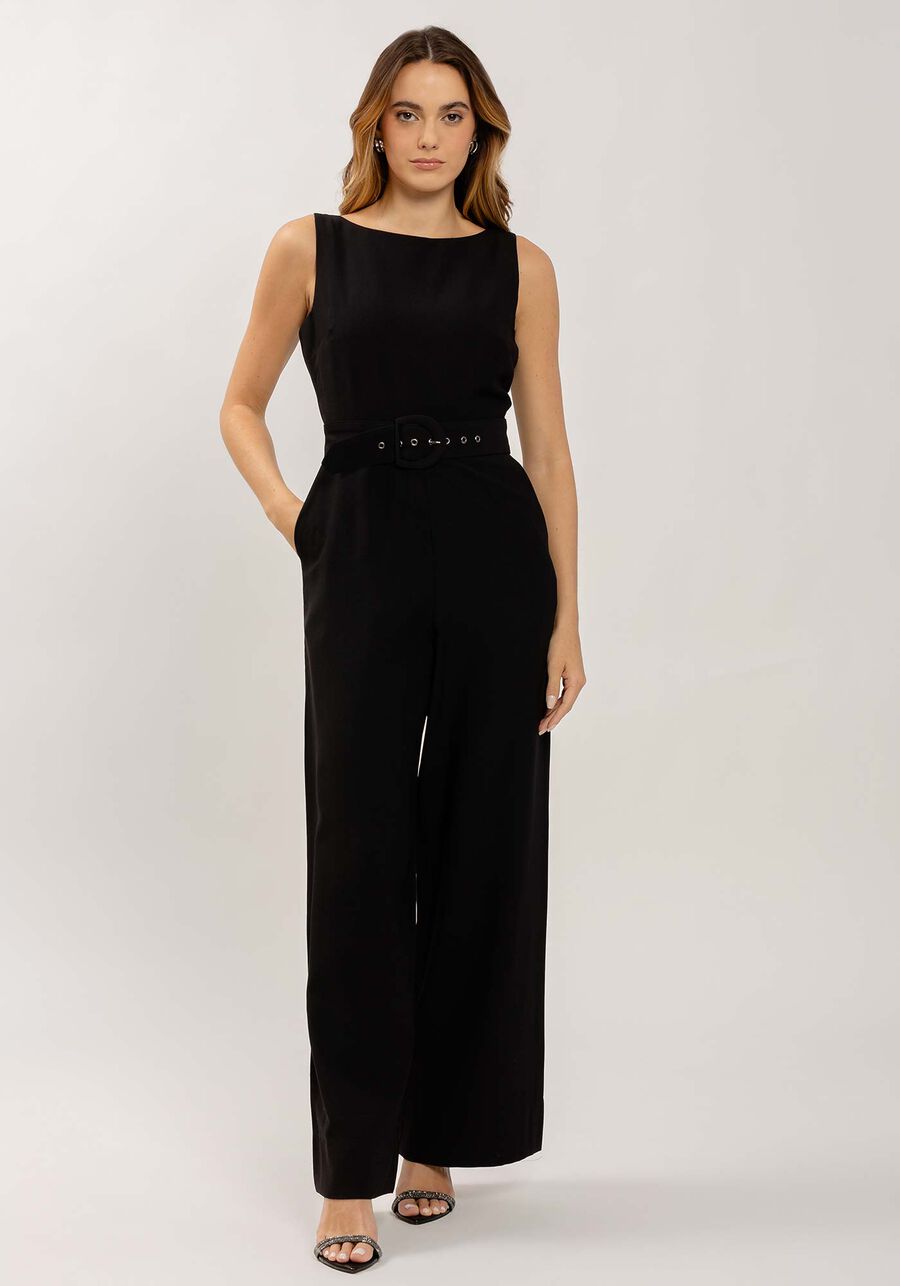 Macacão Longo Wide Leg com Cinto, . Macacão Longo Wide Leg com Cinto, , large.