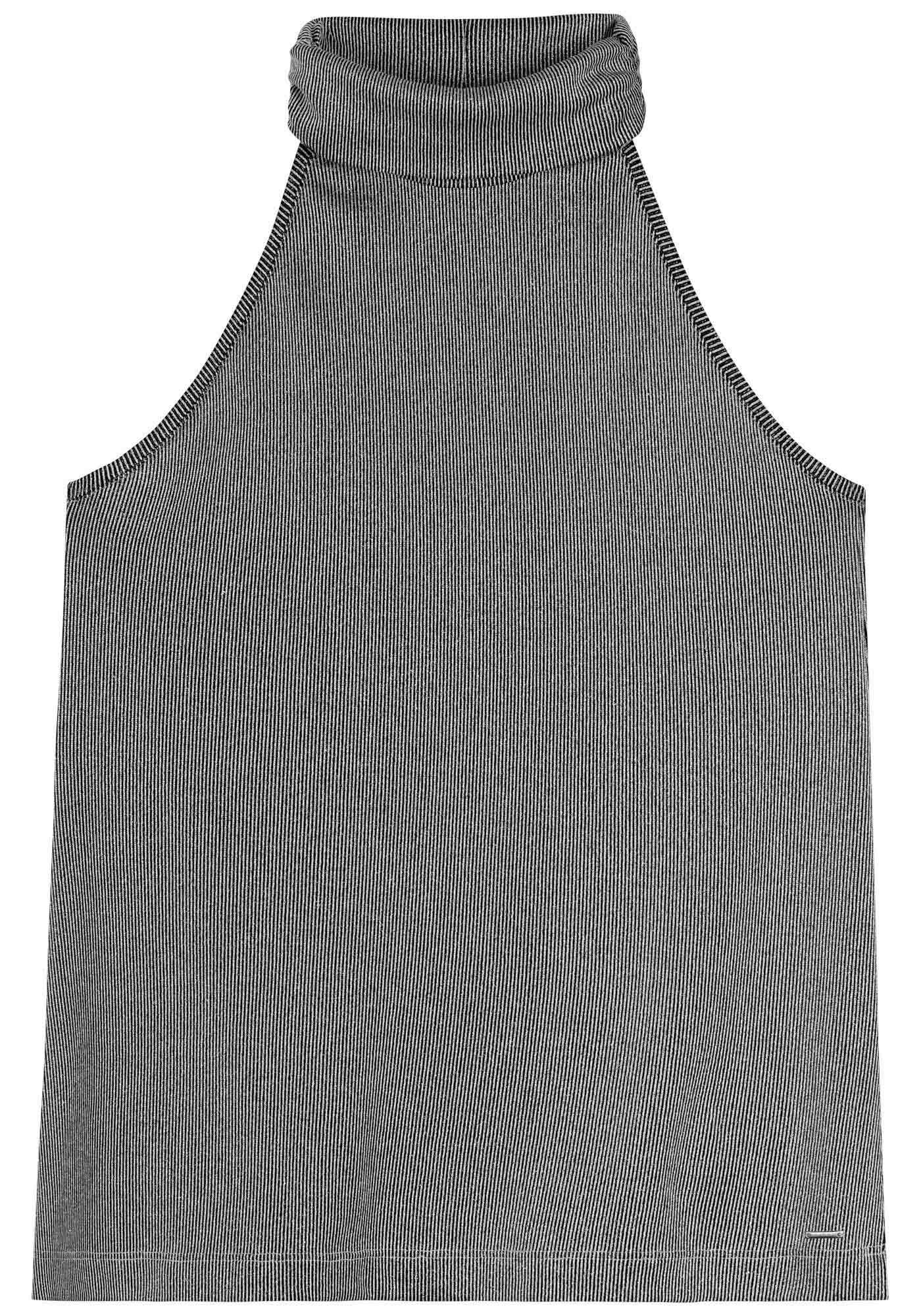 Blusa Sem Mangas De Gola Alta Com Fios De Lurex, , large.