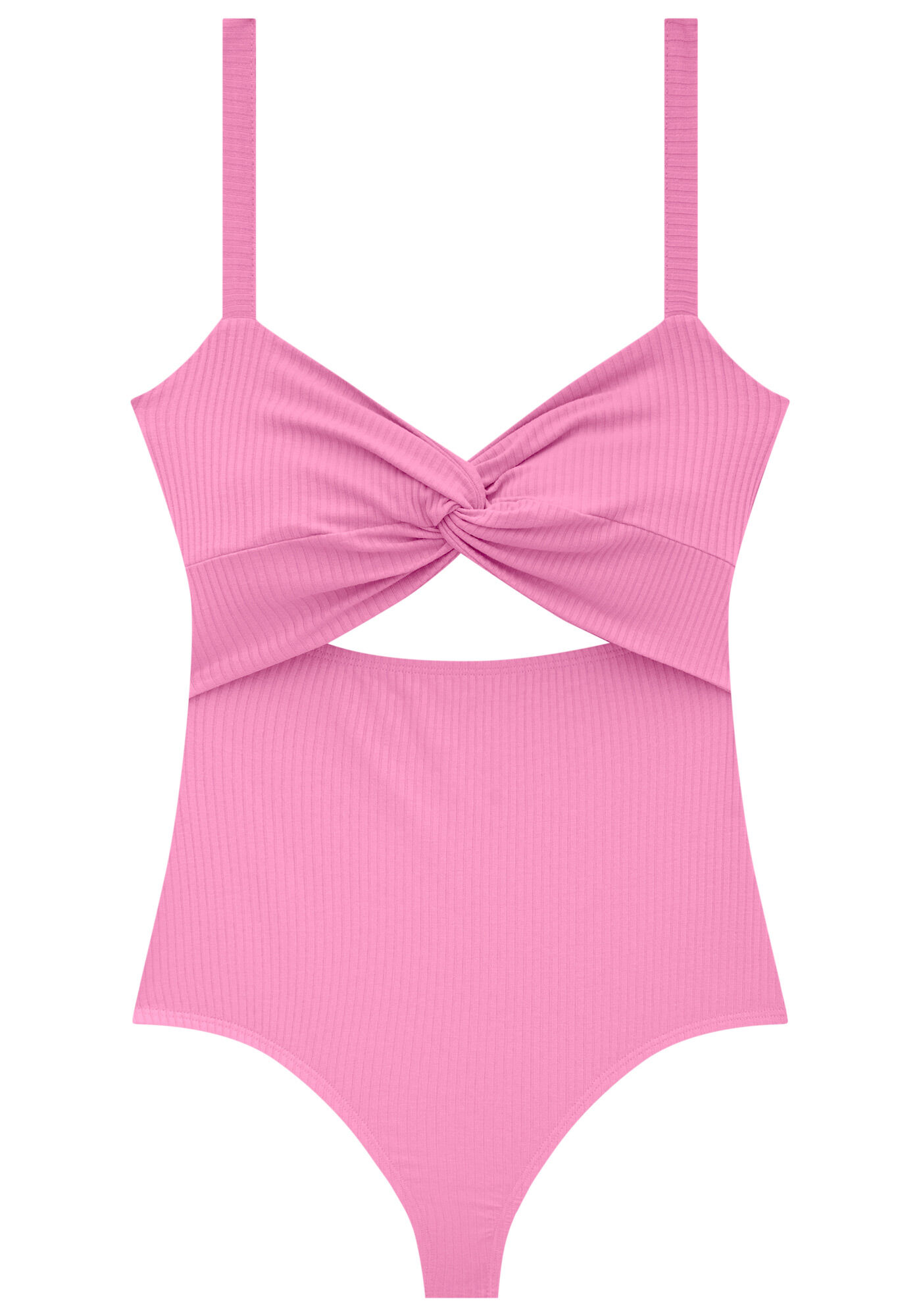 Body com Al&ccedil;as Canelado com Cut Out, ROSA FABULOUS, large.