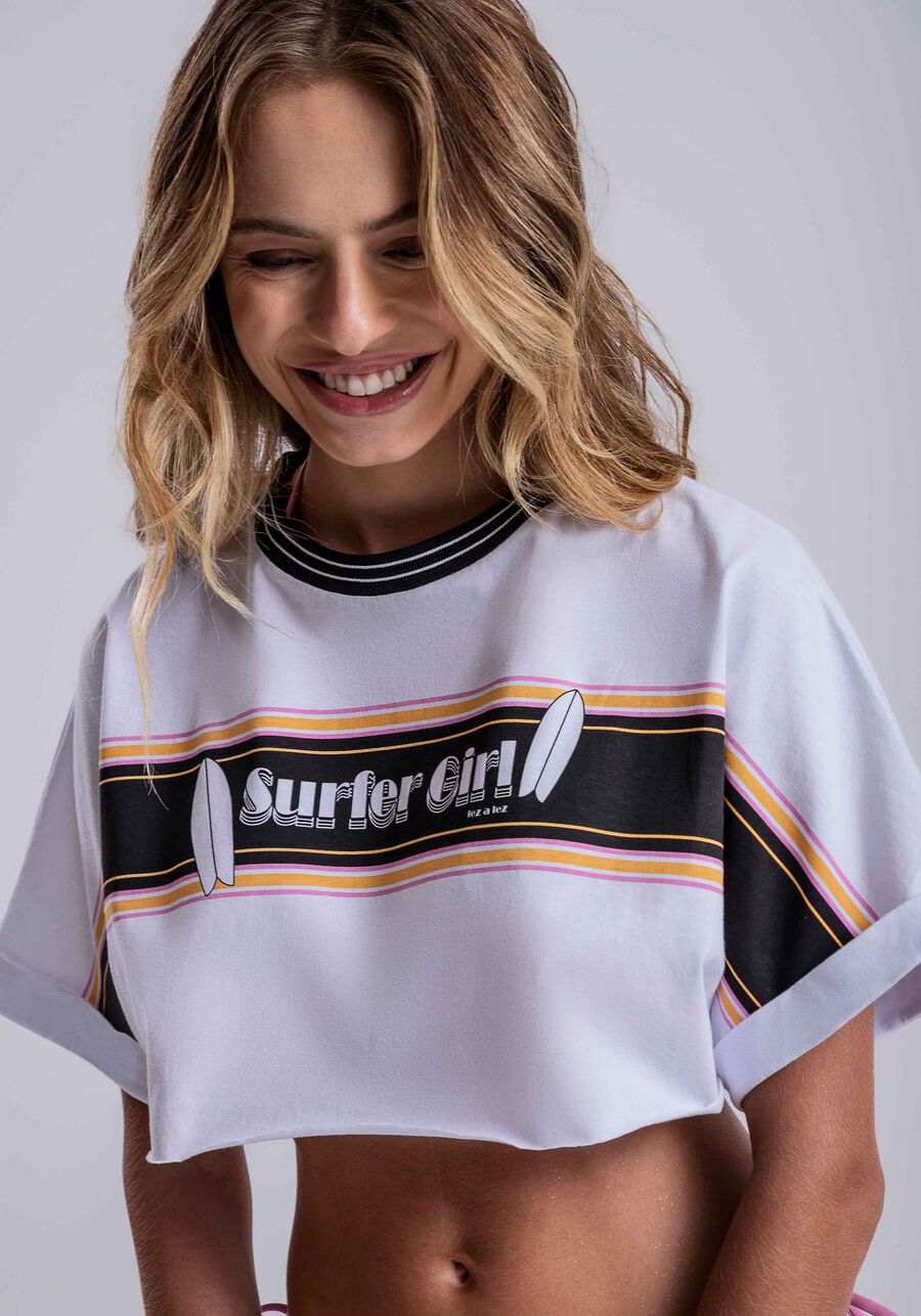 Blusa Cropped em Malha com Retilínea, . Blusa Cropped em Malha com Retilínea, , large.