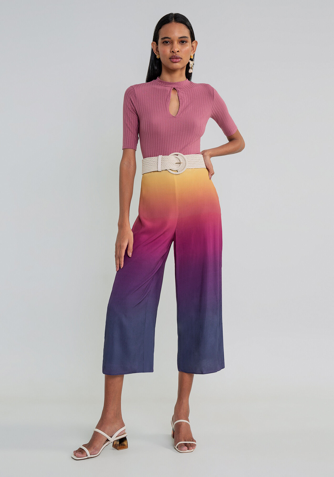 Blusa Gola Alta Recorte Decote, , large.