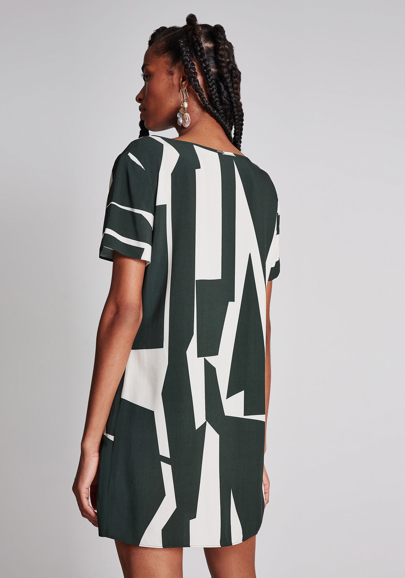 Vestido Reto Recorte Decote, , large.